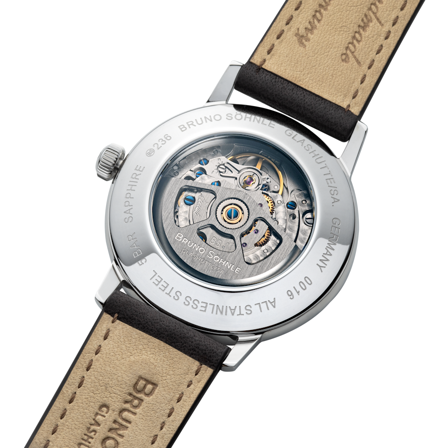 Bruno Söhnle Herren Armbanduhr 17-12236-811 Bergamo Automatik Lederband braun