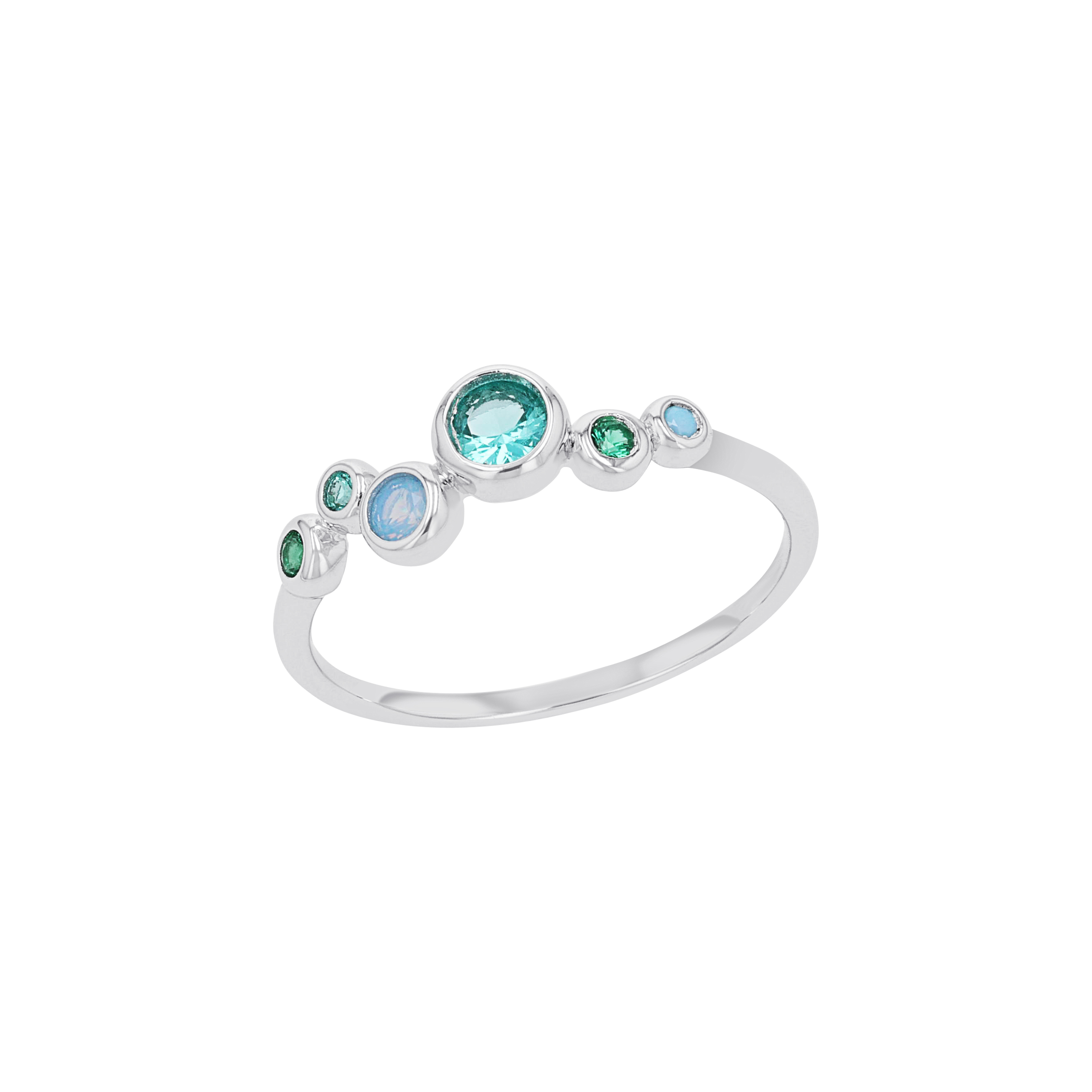 s.Oliver Damen Ring 2039706 2039707 2039708 2039709 Silber synth. Zirkonia türkis