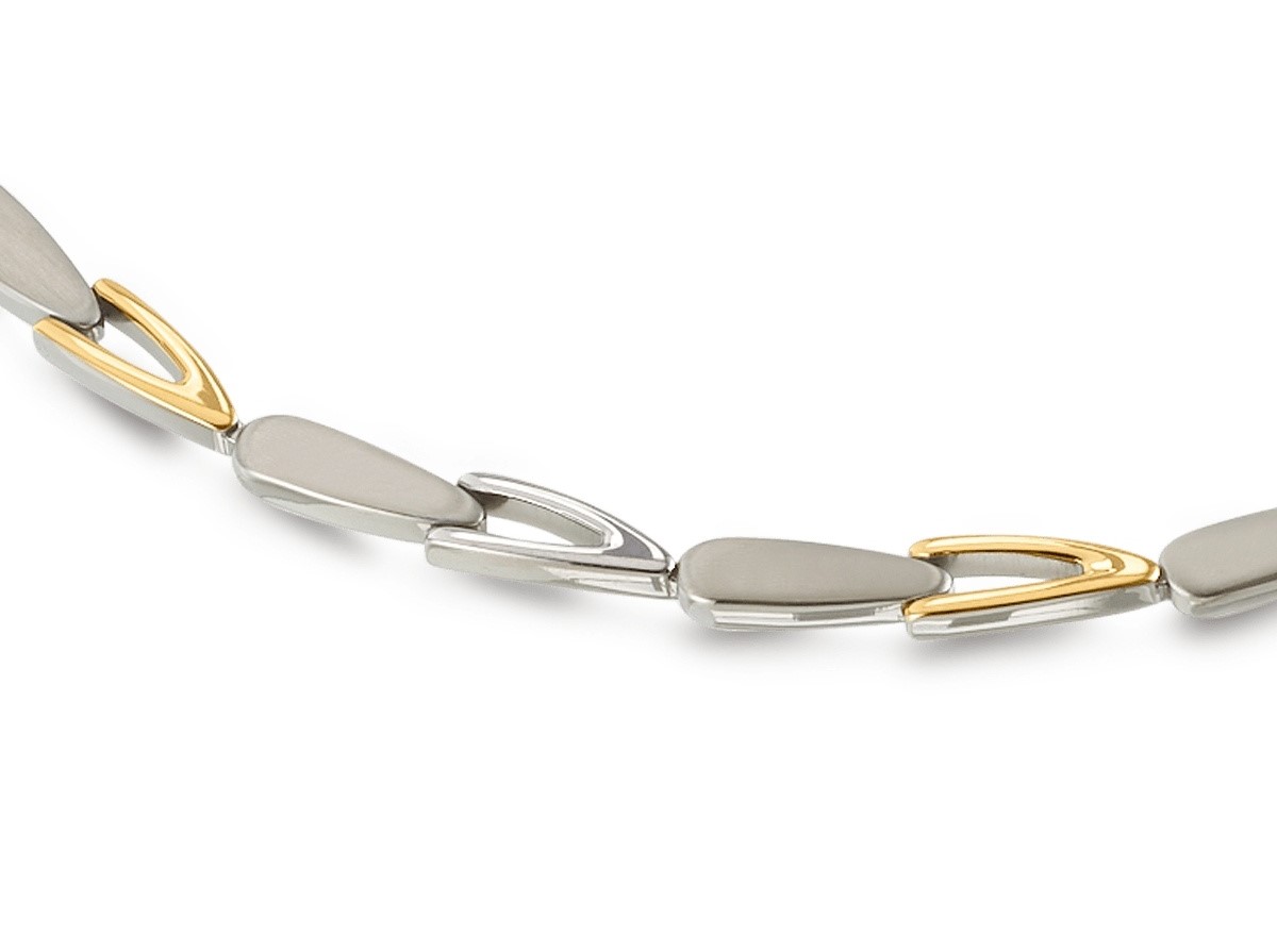 Boccia Damen Collier 08039-02 Titan Bicolor Gelbgold IP