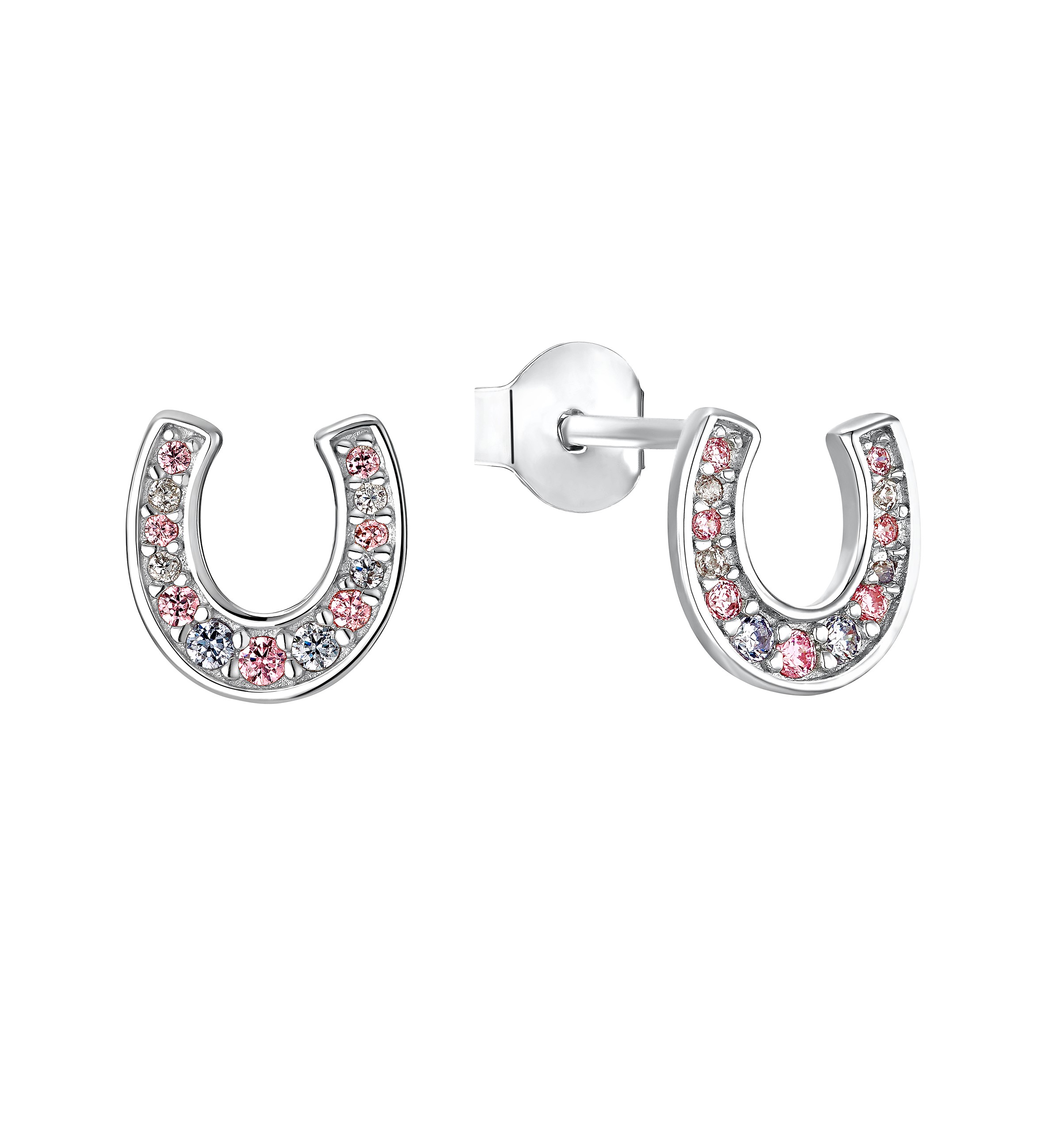 s.Oliver Girls Ohrstecker 2032588 Hufeisen Silber Zirkonia