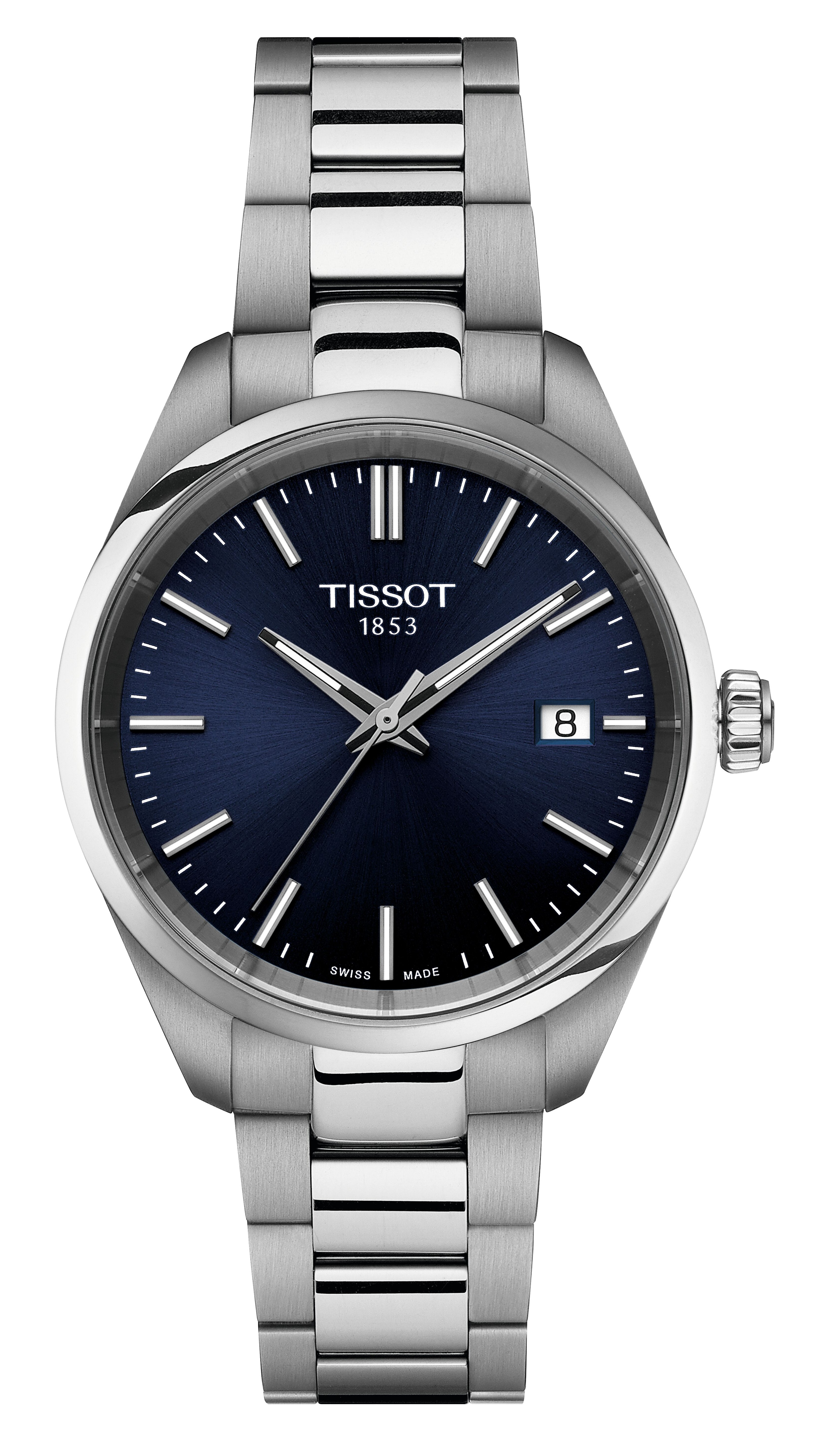Tissot Armbanduhr T150.210.11.041.00 PR 100 34mm Edelstahl mit dunkelblauem Zifferblatt