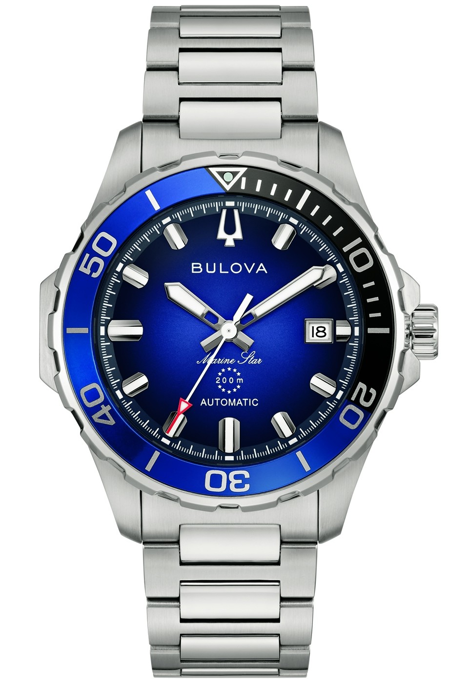 Bulova Herren Armbanduhr Marine Star 98B466 Automatik Edelstahl