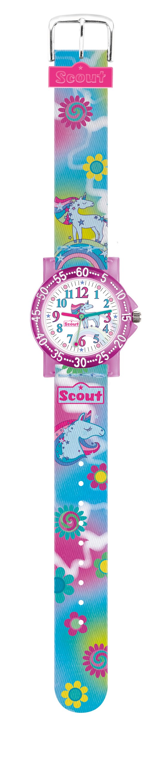 Scout Kinder Armbanduhr 280375034 The IT-Collection Einhorn Regenbogen