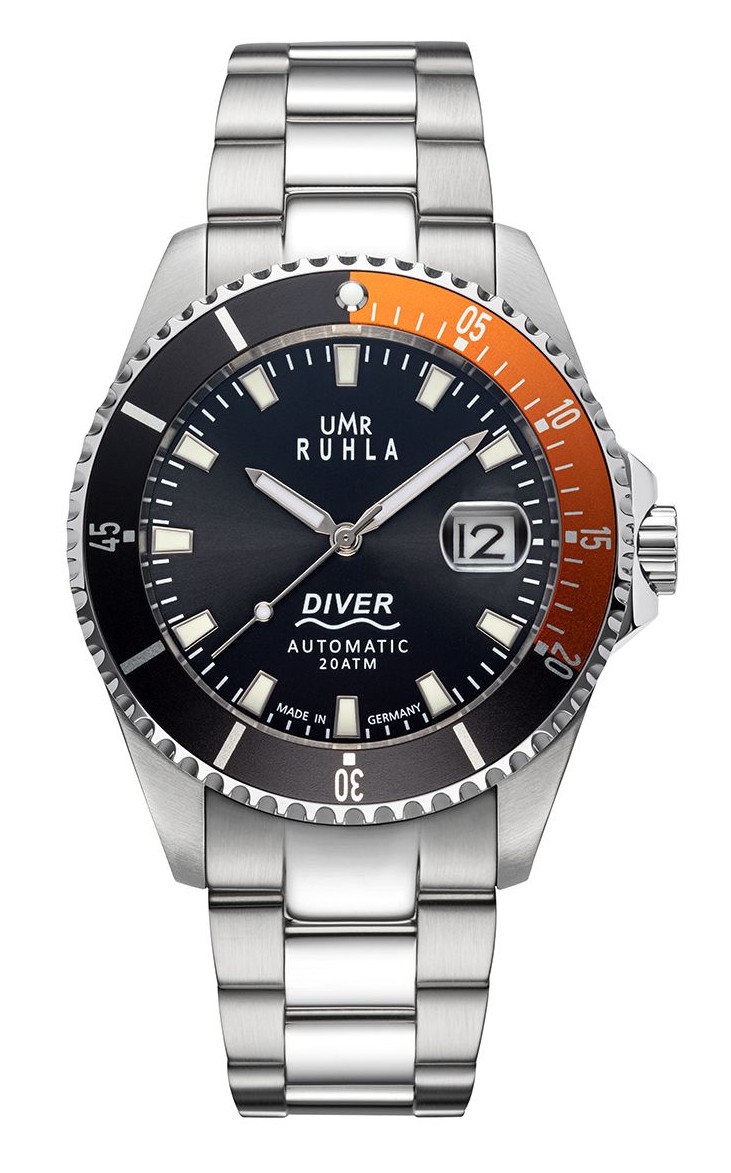 UMR Ruhla Herren Armbanduhr Automatic Diver 80842 Edelstahl limited Edition