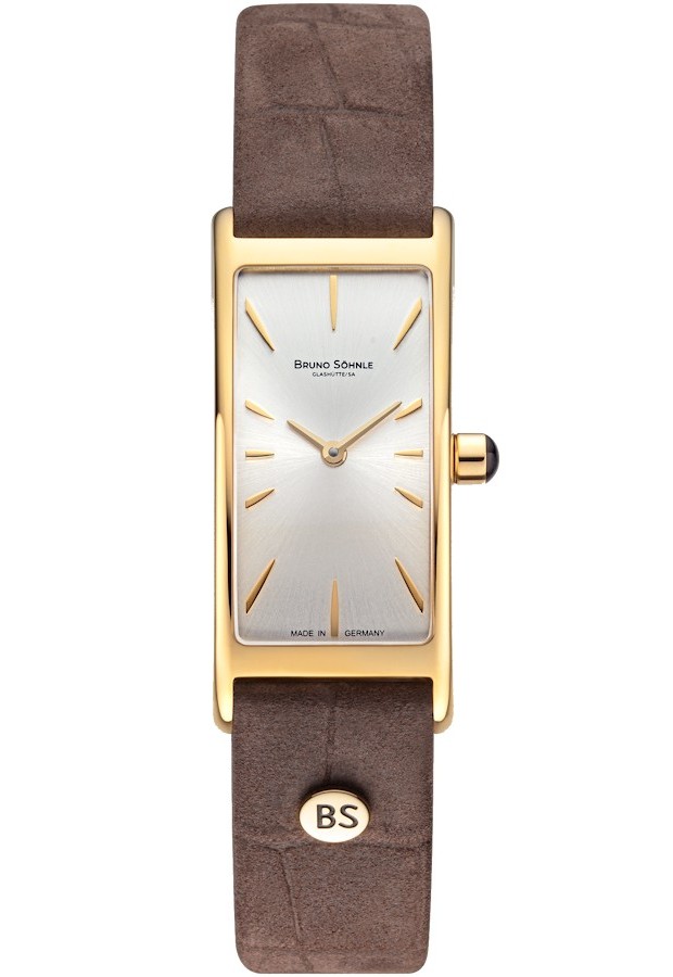 Bruno Söhnle Damen Armbanduhr 17-33088-243 Nuvola III Edelstahl gold IP Lederband braun