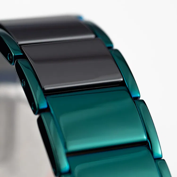 Jacques Lemans Armbanduhr Monaco 42-8K Edelstahl IP petrol Keramik schwarz