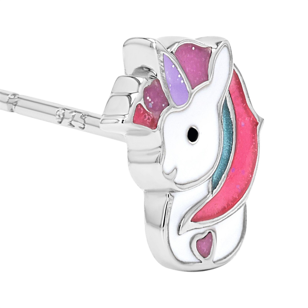 Lillifee Mädchen Ohrstecker 2101025 Einhorn bunt Silber 925
