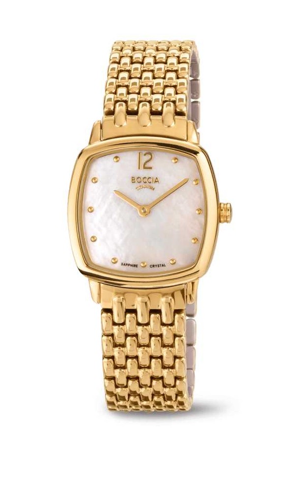 Boccia Damen Armbanduhr Trend 3353-02 Titan gelbgold IP