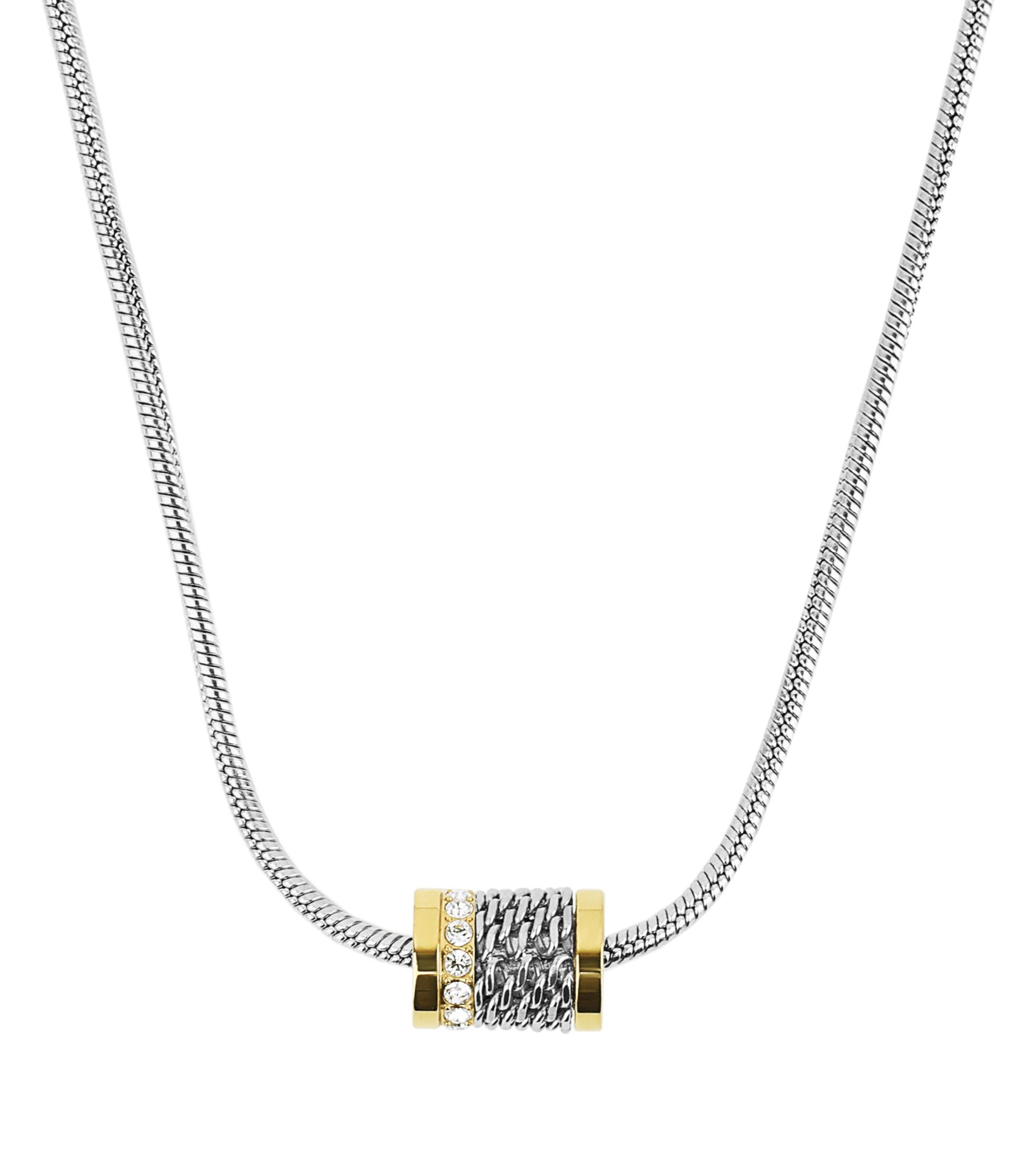 Tom Tailor Damen Halskette 2101288 Edelstahl Schlangengliederung mit Schmuck-Beads bicolor