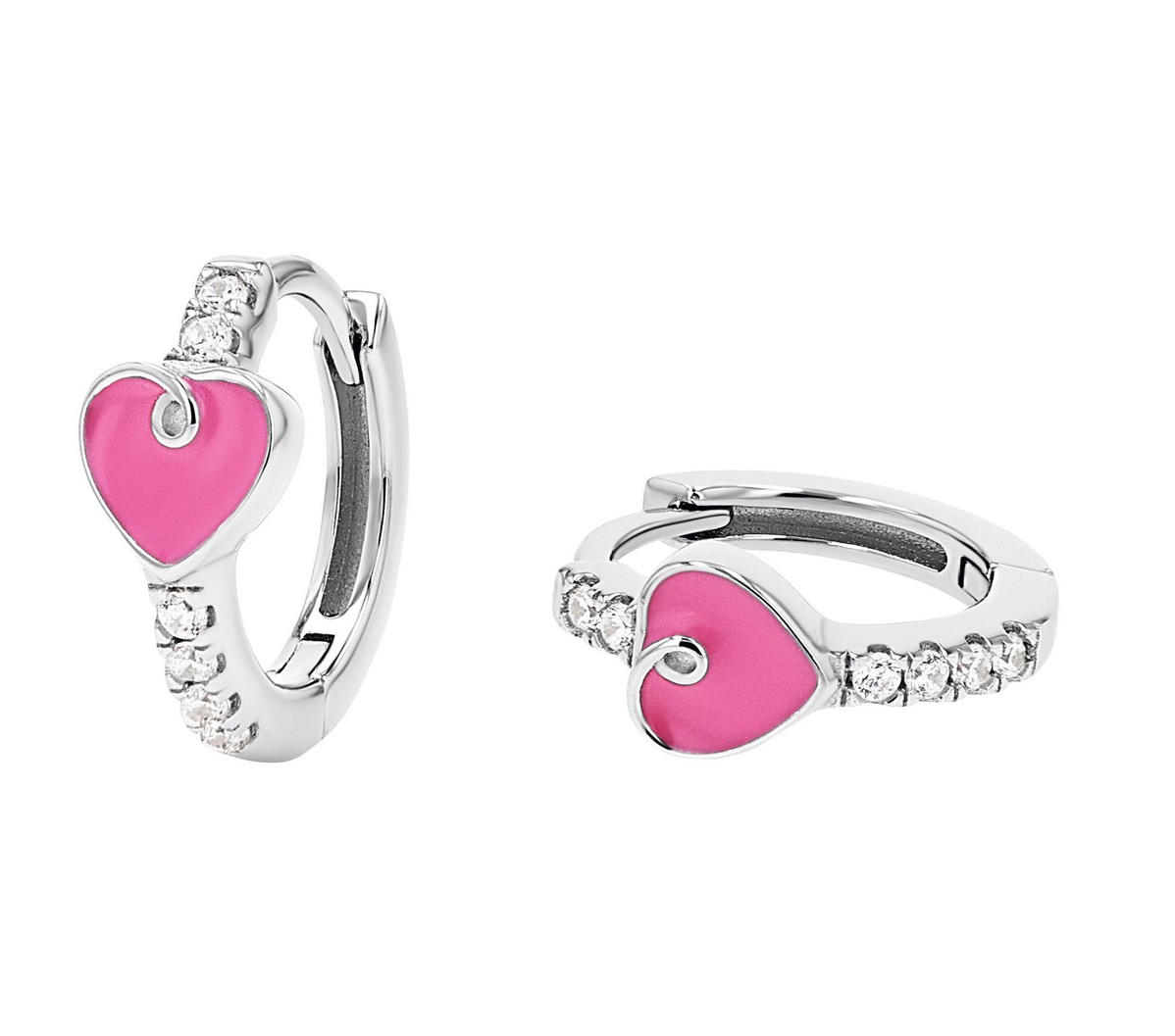 Lillifee Mädchen Creolen 2101028 Herz Pink Silber 925 