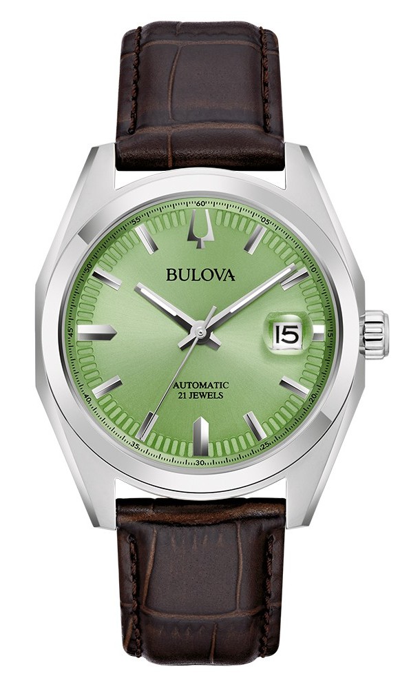Bulova Herren Armbanduhr SURVEYOR 96B427 Classic Automatik mit Lederband