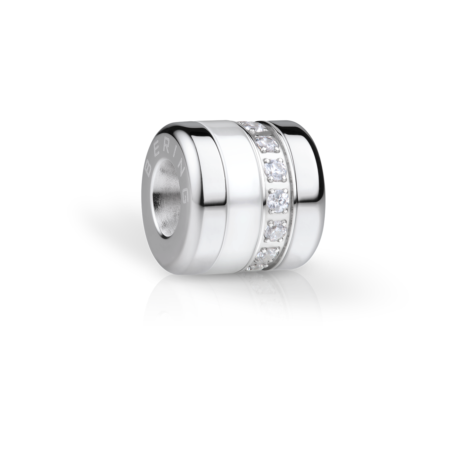 Bering Charm BestFriend-1 Edelstahl Keramik weiß Zirkonia ARCTIC SYMPHONY COLLECTION