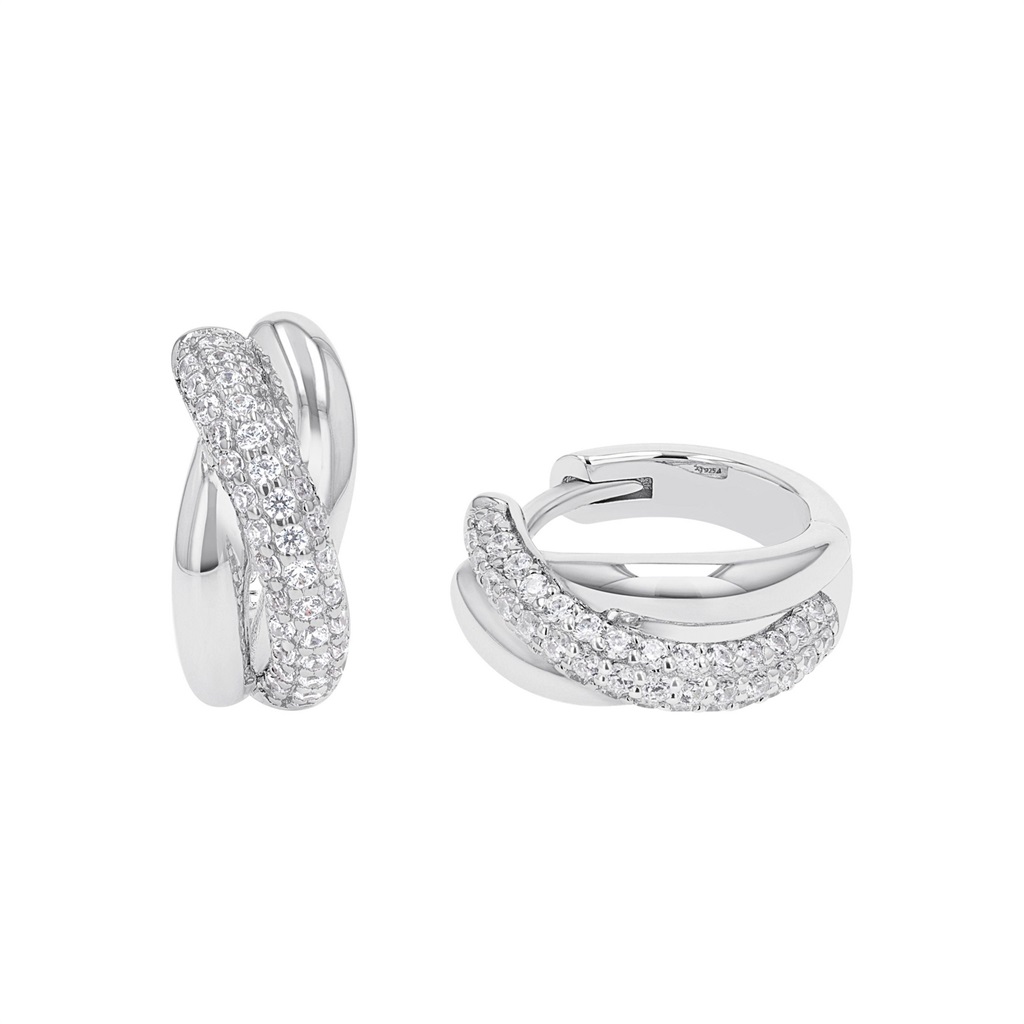 JOOP! Damen Creolen 2040545 Silber 925 synth. Zirkonia