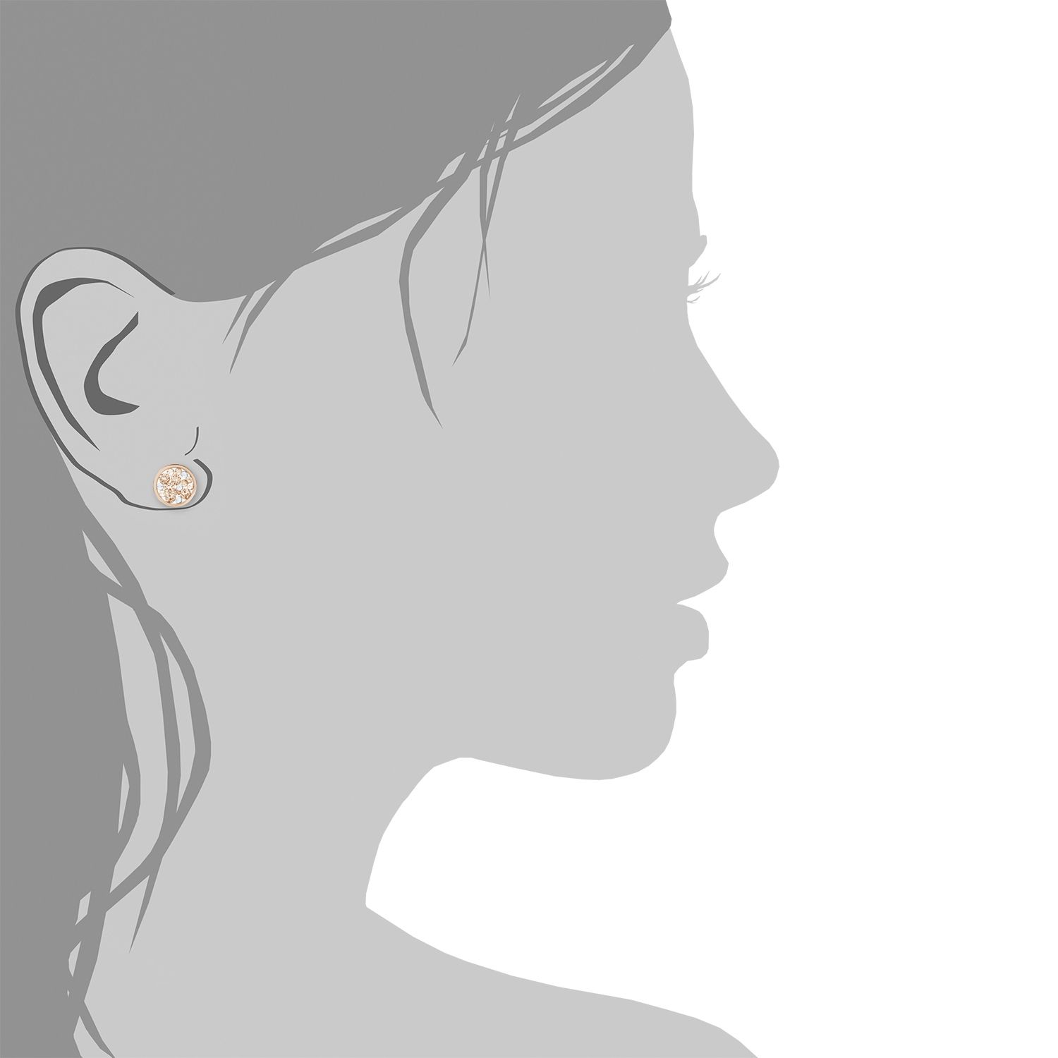 s.Oliver Ohrstecker 2020330 Edelstahl IP Rose Crystal