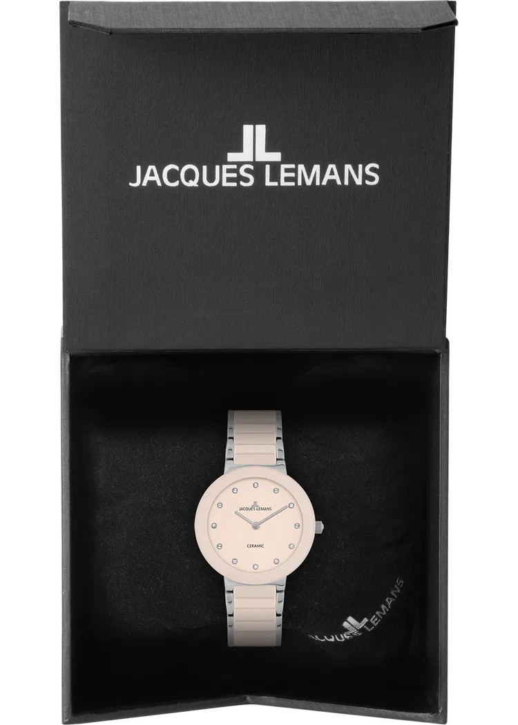 Jacques Lemans Damen Armbanduhr Monaco 42-7ZA Edelstahl Keramik rosé