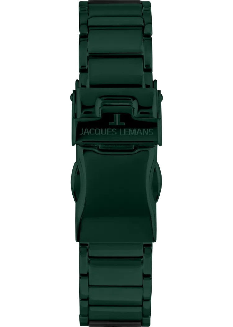 Jacques Lemans Armbanduhr Monaco 42-8K Edelstahl IP petrol Keramik schwarz