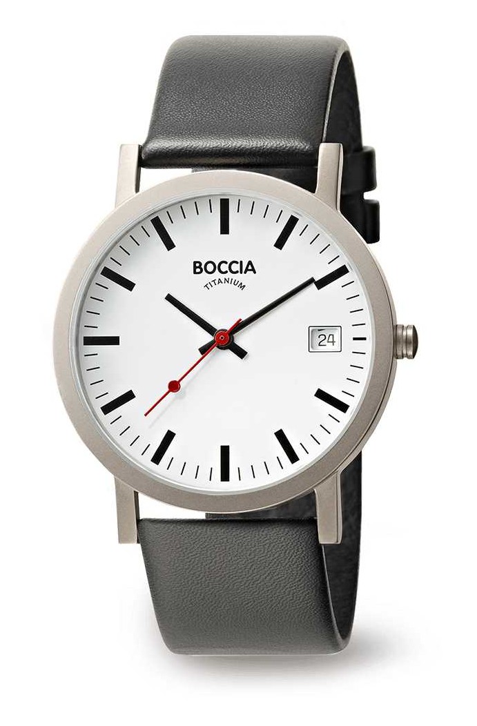 Boccia Herren Armbanduhr 3622-01 Classic Lederband schwarz Boccia Herren Armbanduhr 3622-01 Classic Lederband schwarz