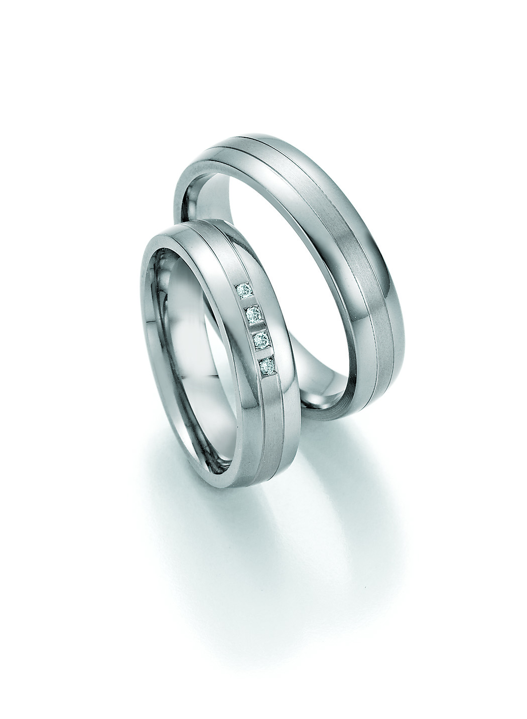 Eheringe Trauringe White Style Titan Evolution Brilliant 77-20070 / 77-20080