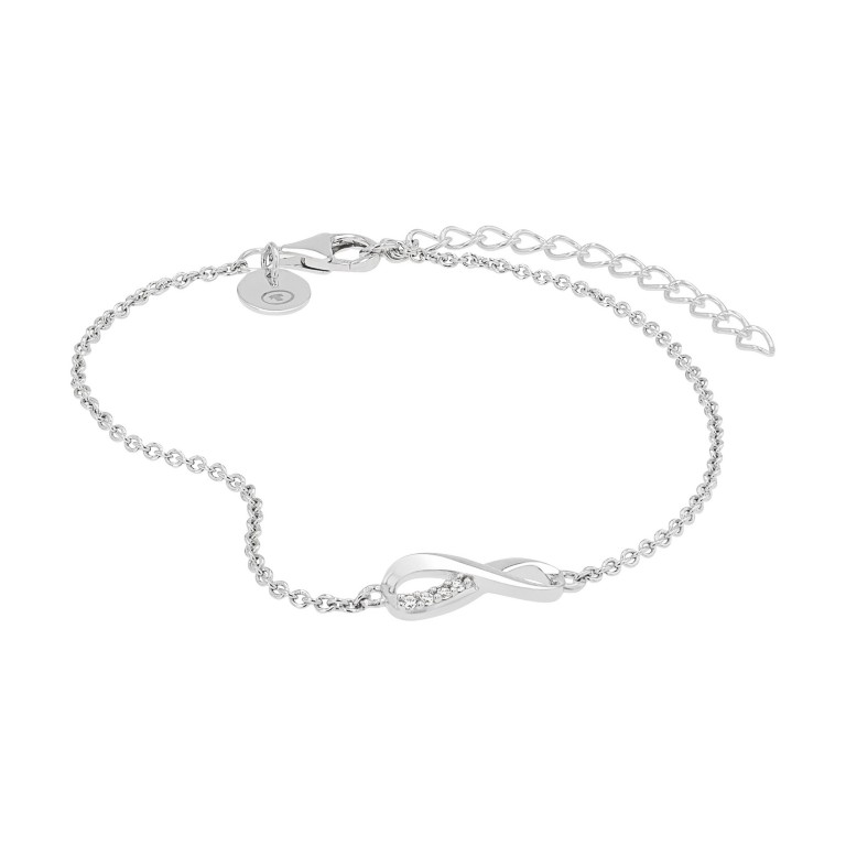 Tom Tailor Damen Armband Infinity 2100584 Silber 925 synth. Zirkonia