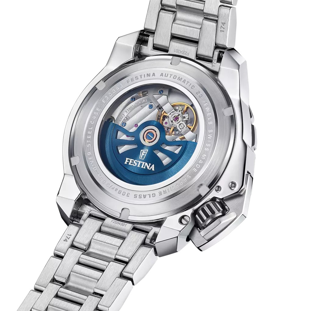 Festina Diver Herren Armbanduhr Swiss F20043/3 Edelstahl Automatic