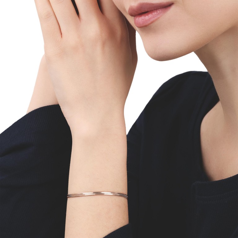 Tom Tailor Damen Armband 2100626 Edelstahl roségoldplattiert