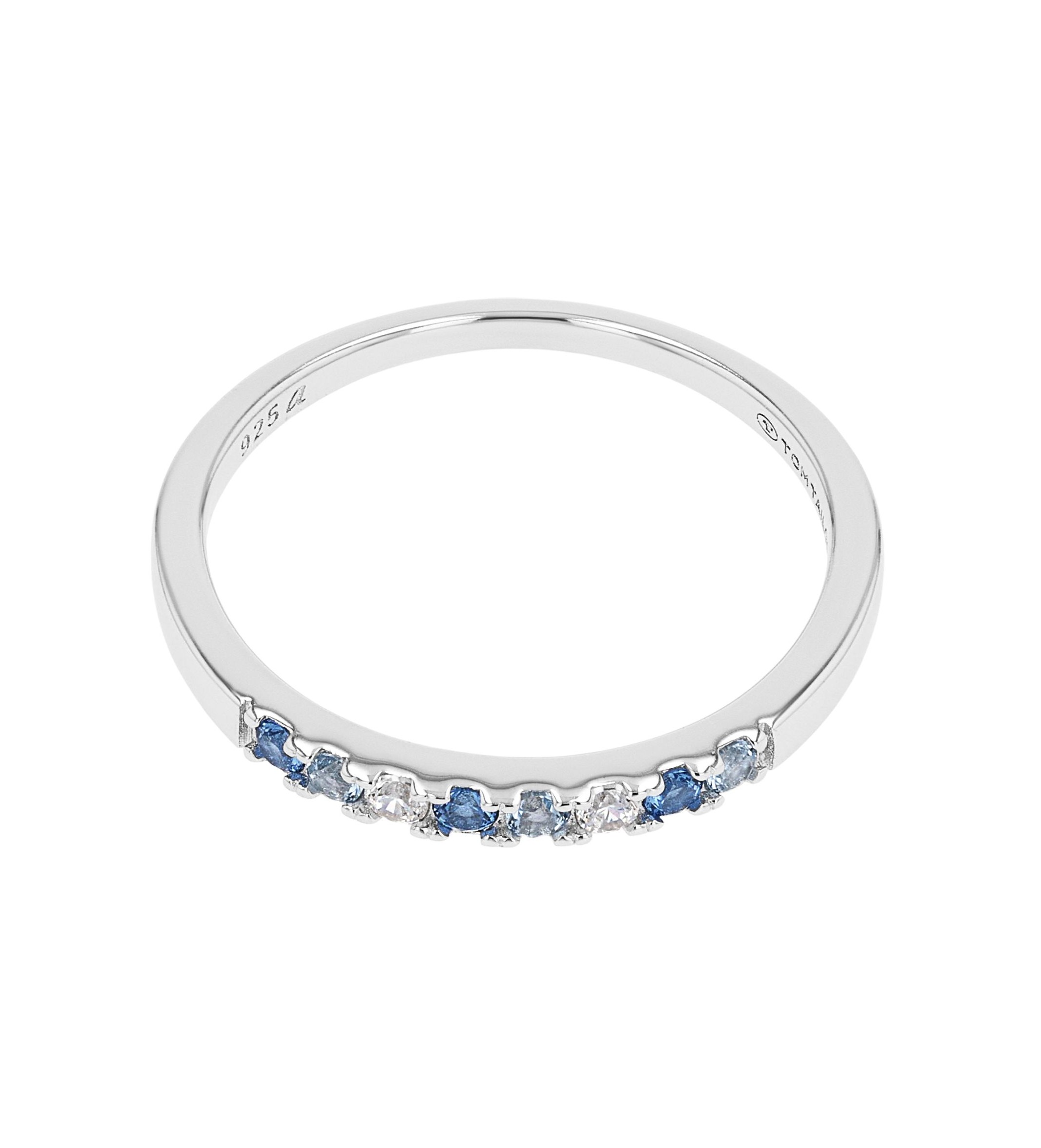 Tom Tailor Damen Ring 2101265 2101266 2101267 2101268 Silber 925 synth. Zirkonia blau weiß