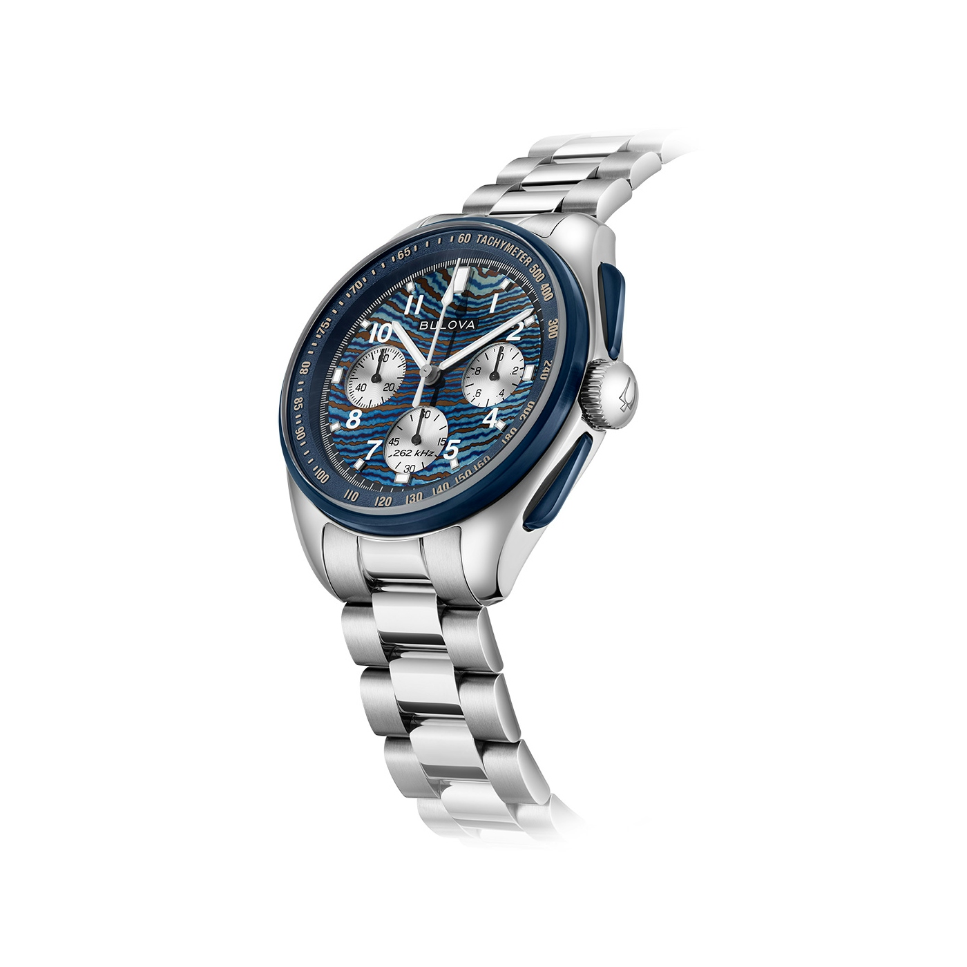 Bulova Herren Armbanduhr LUNAR PILOT 98A329 Chronograph Edelstahl Limited Edition