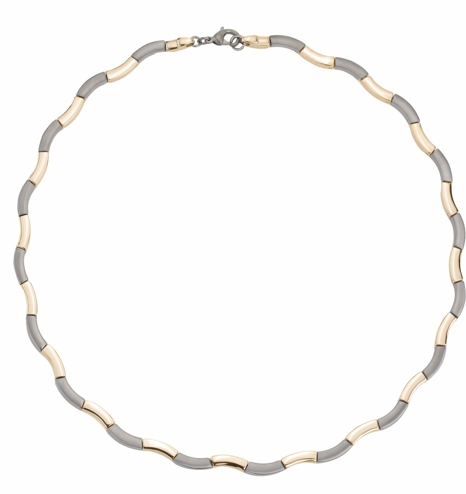 Boccia Damen Collier 0844-02 Titan teil-goldplattiert