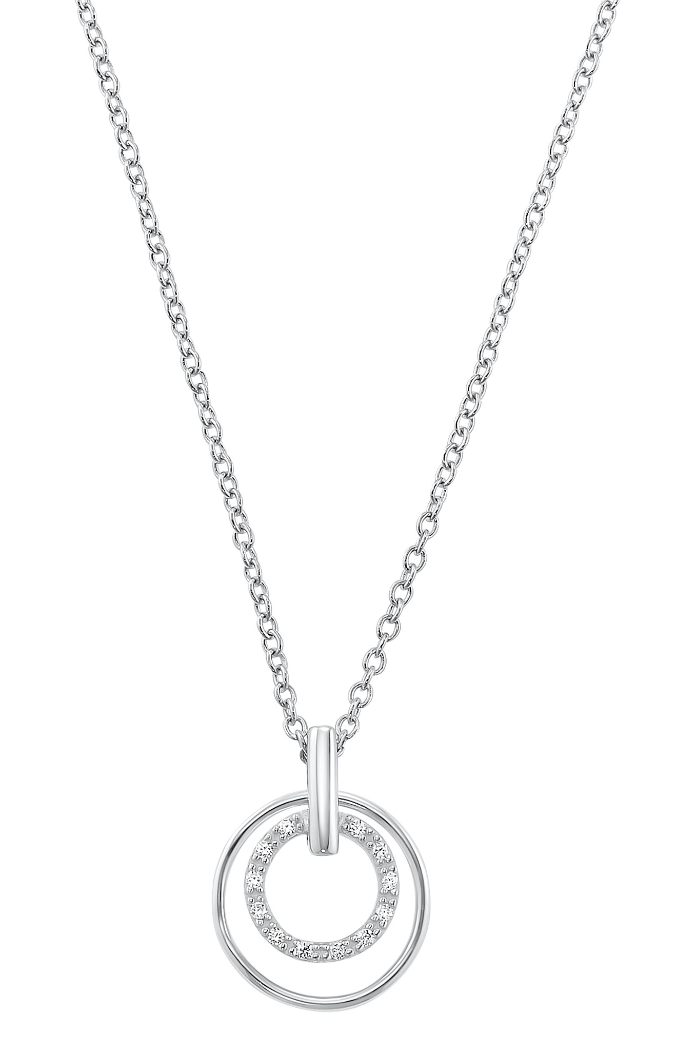 s.Oliver Damen Halskette 2034373 mit Anhänger Silber 925 Zirkonia synth. 