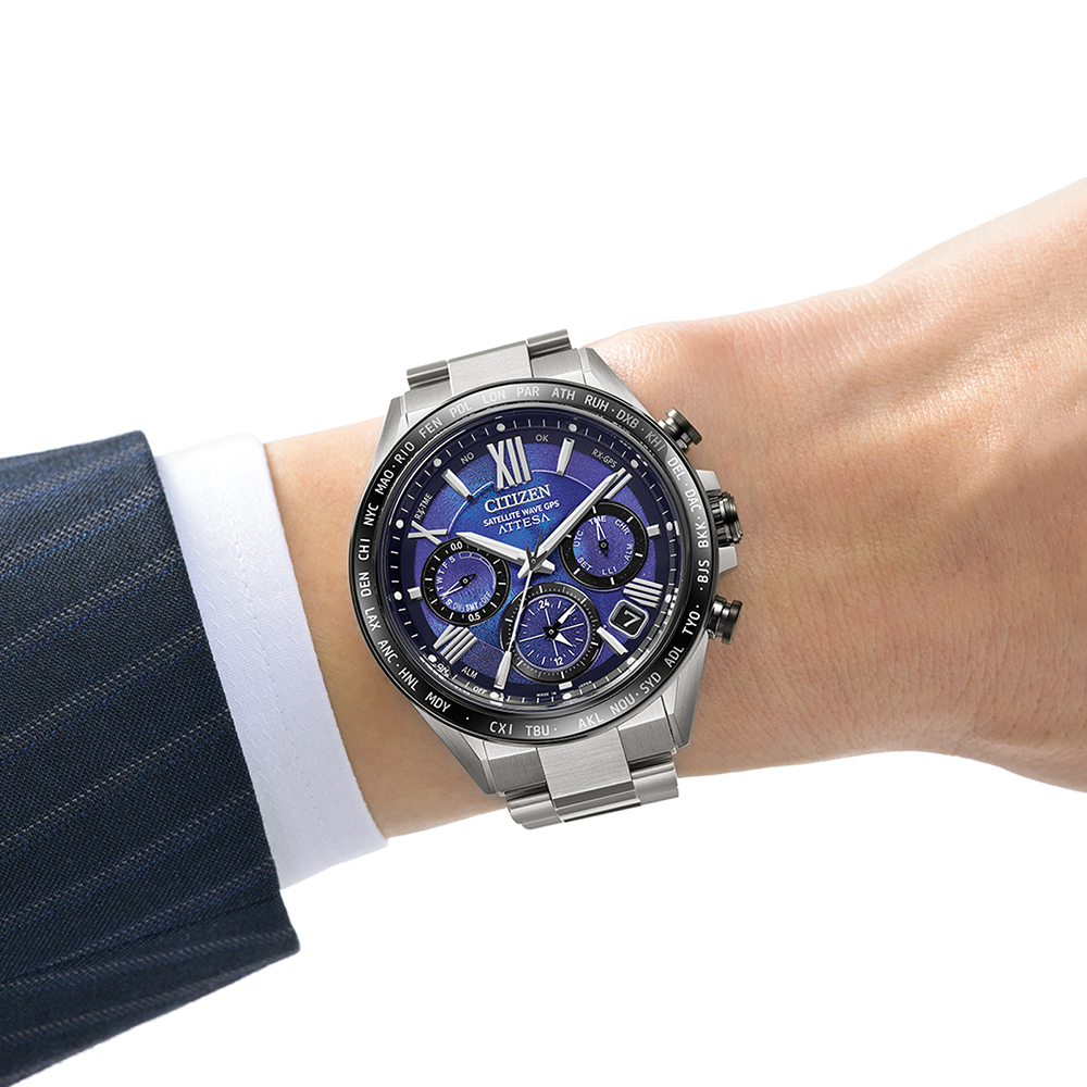 Citizen Herren Chronograph CC4075-50L UNITE with BLUE Satellite Wave Solar Eco-Drive Limited Edition