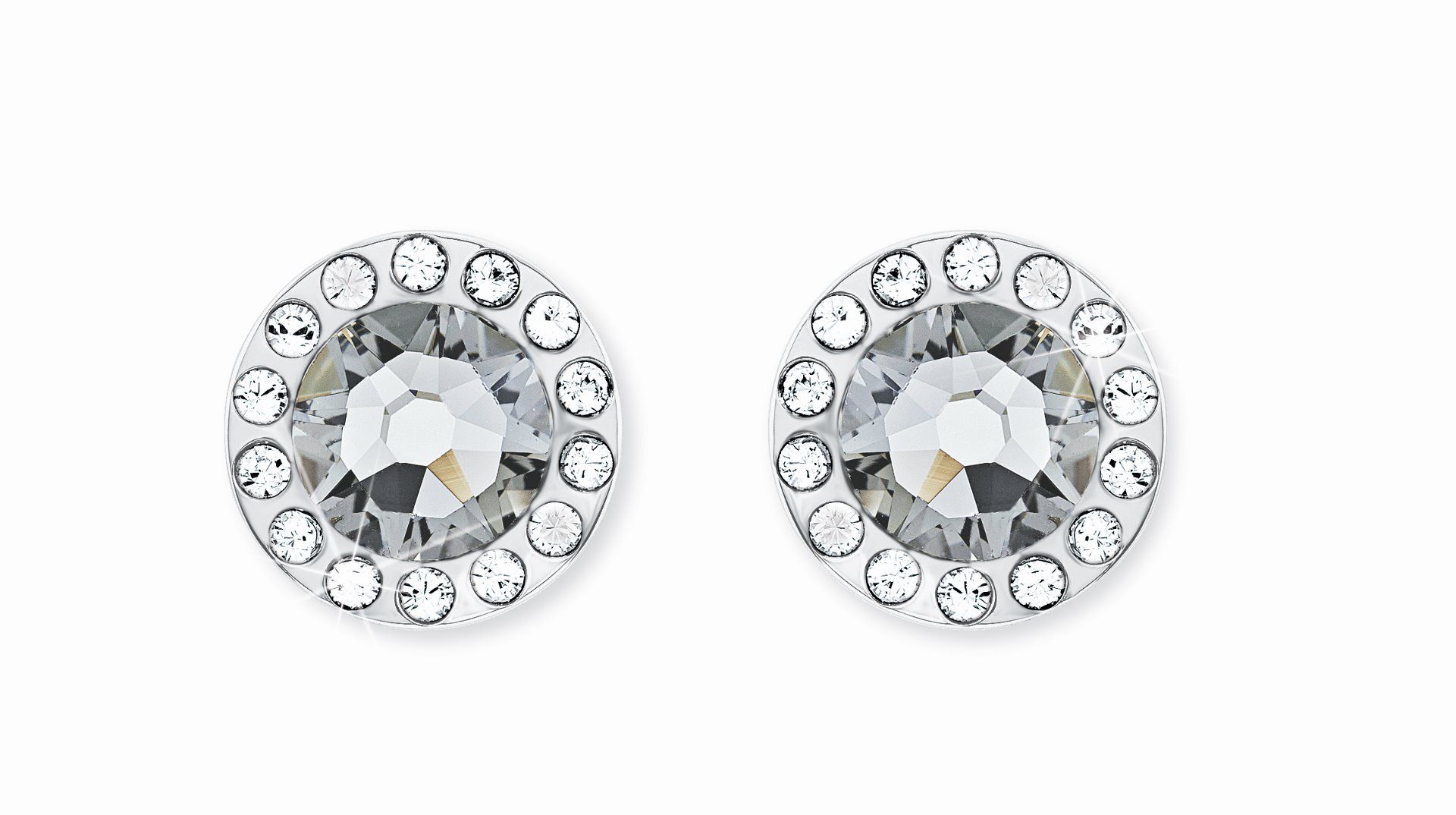 s.Oliver Damen Ohrstecker 2015124 Edelstahl mit Swarovski-Crystal
