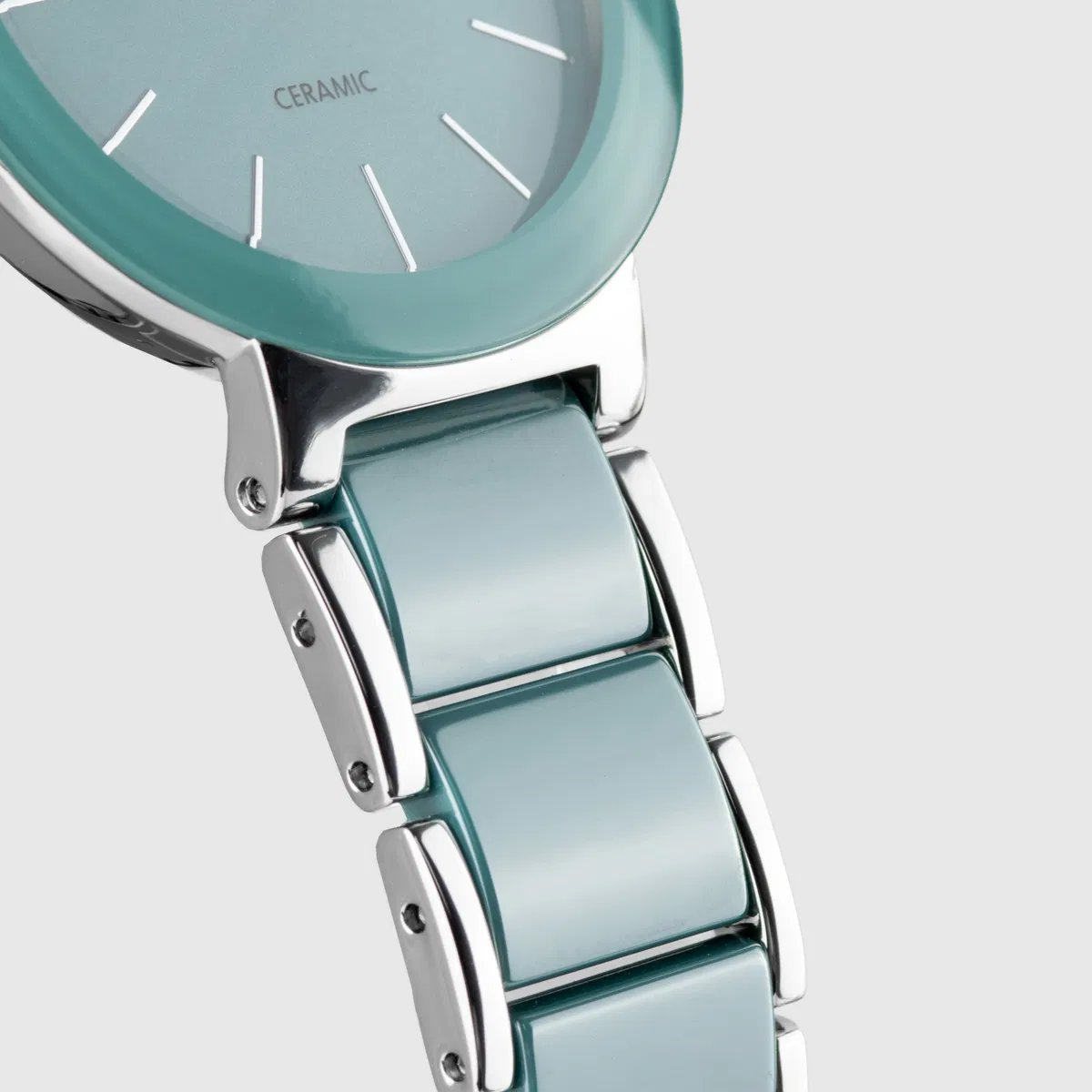 Jacques Lemans Damen Armbanduhr Monaco 42-7ZC Edelstahl Keramik türkis