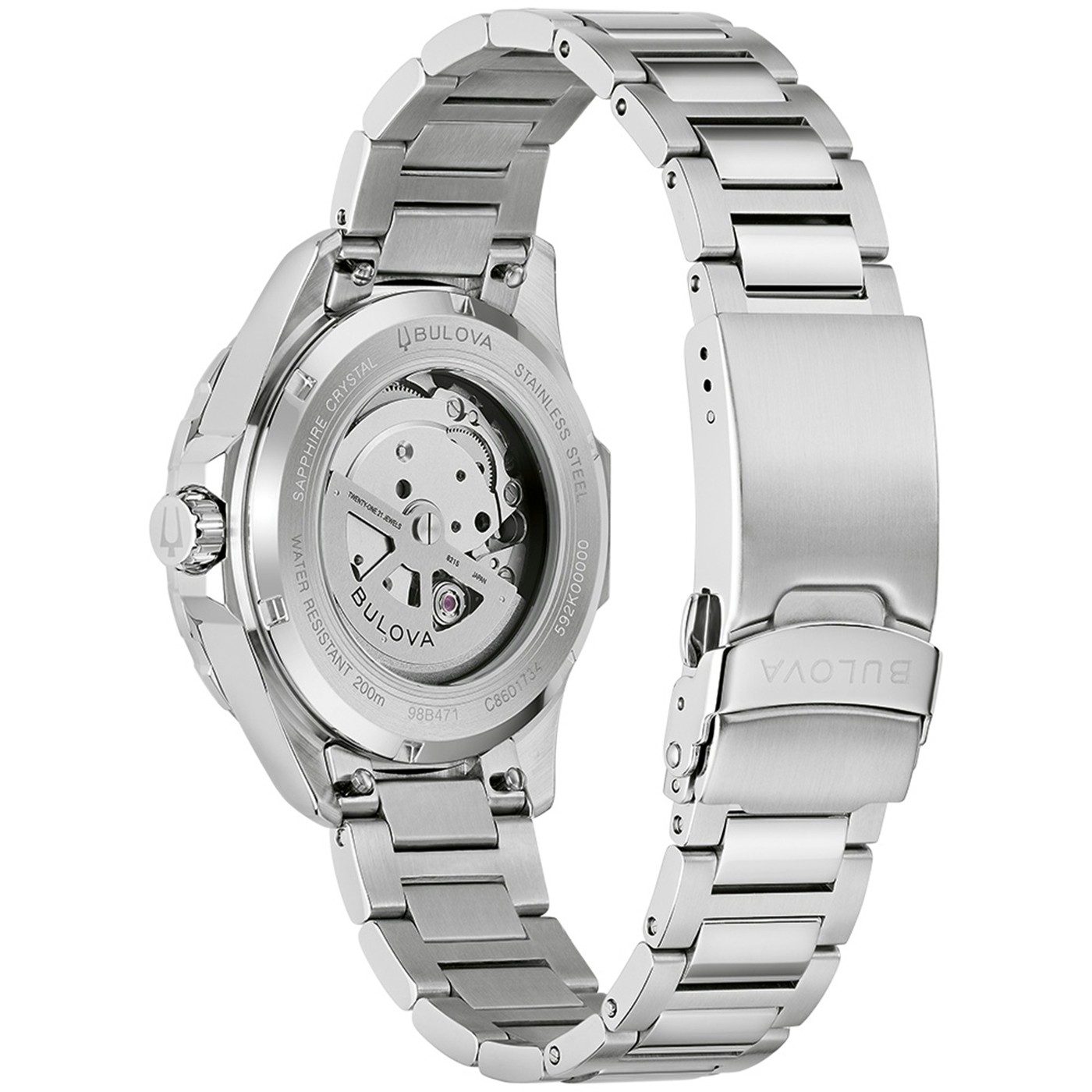 Bulova Herren Armbanduhr Marine Star 98B471 Automatik Edelstahl
