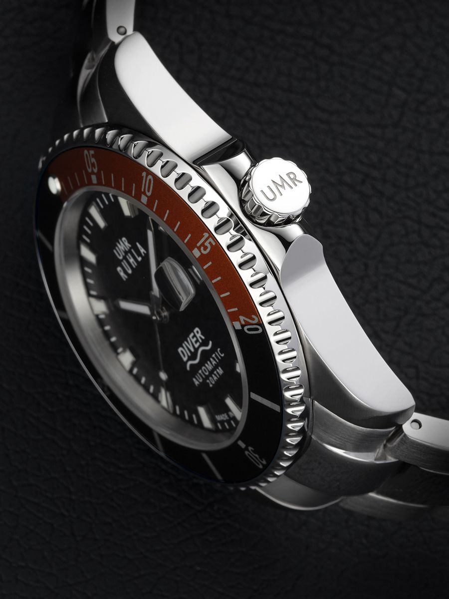 UMR Ruhla Herren Armbanduhr Automatic Diver 80842 Edelstahl limited Edition