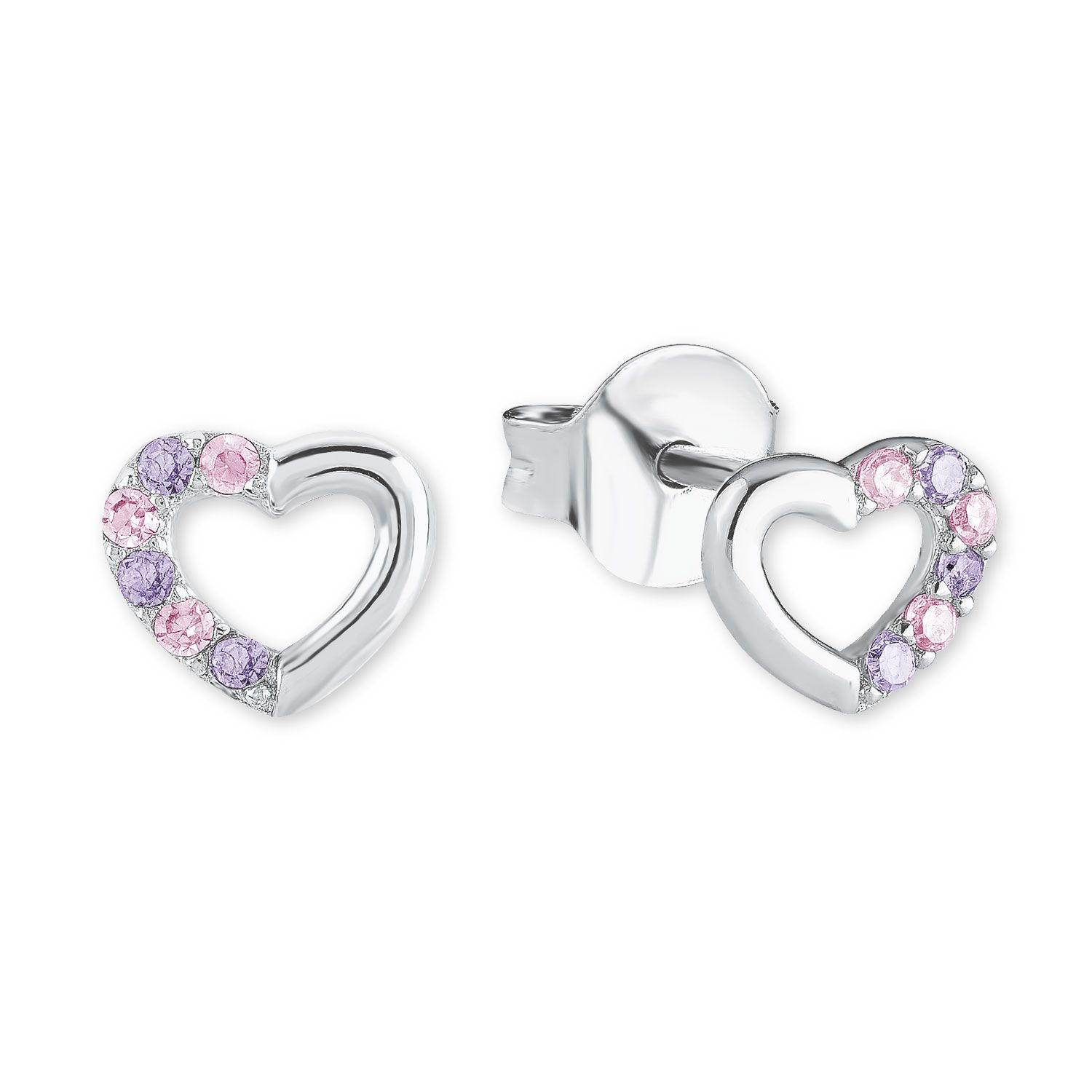 Lillifee Mädchen Ohrstecker 2021106 Herz Silber 925