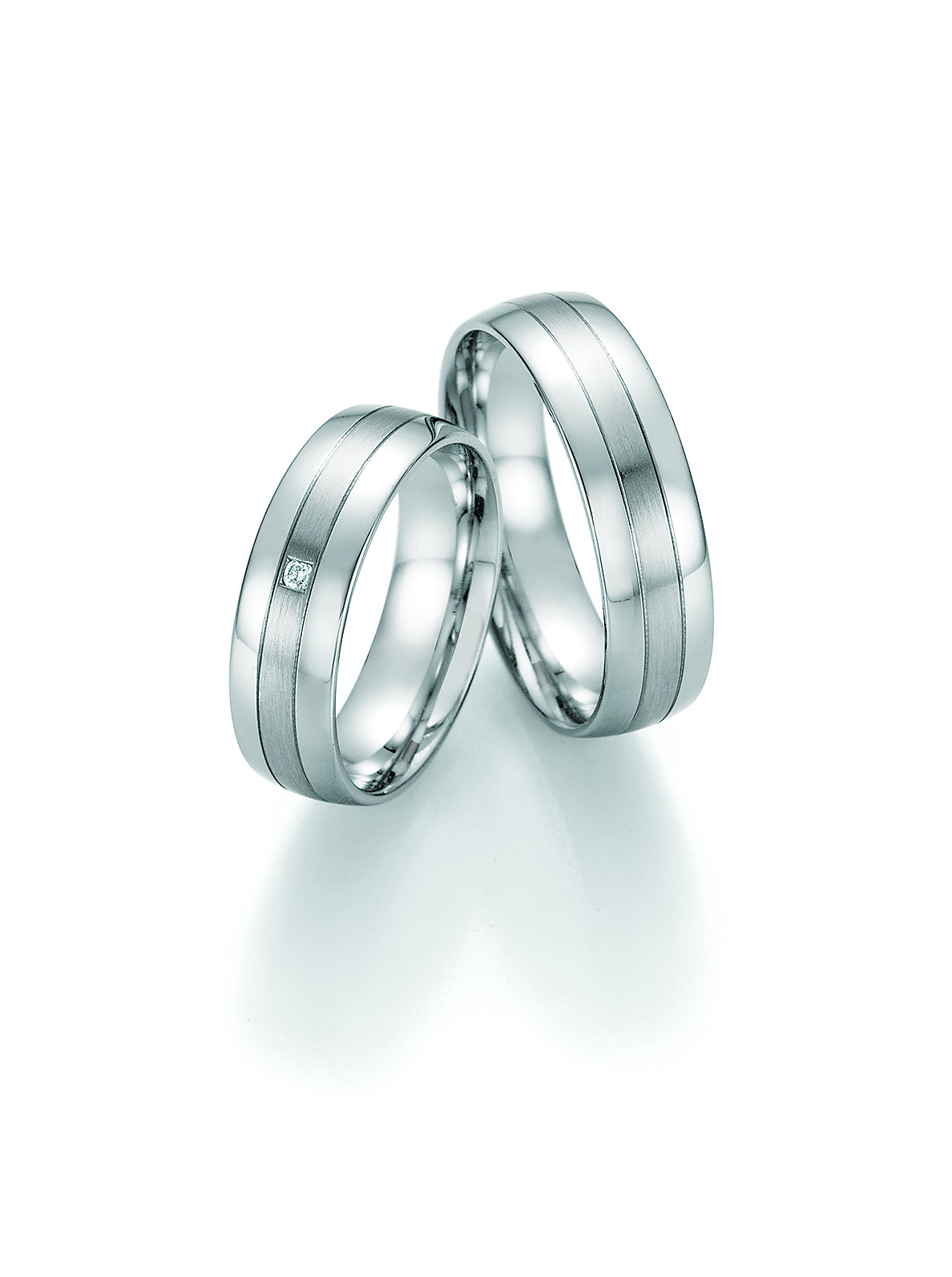 Eheringe Trauringe White Style Silver Forever 55-20030 / 55-20040