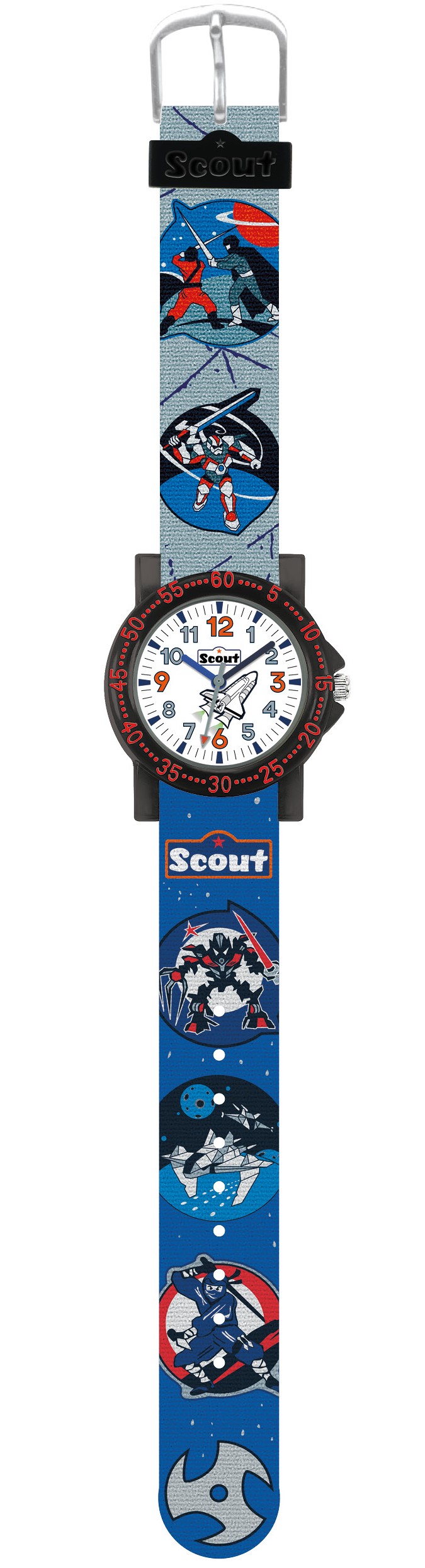 Scout Kinder Armbanduhr The IT-Collection 280375026 Raumschiff Roboter Kämpfer