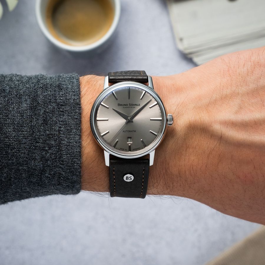 Bruno Söhnle Herren Armbanduhr 17-12236-811 Bergamo Automatik Lederband braun