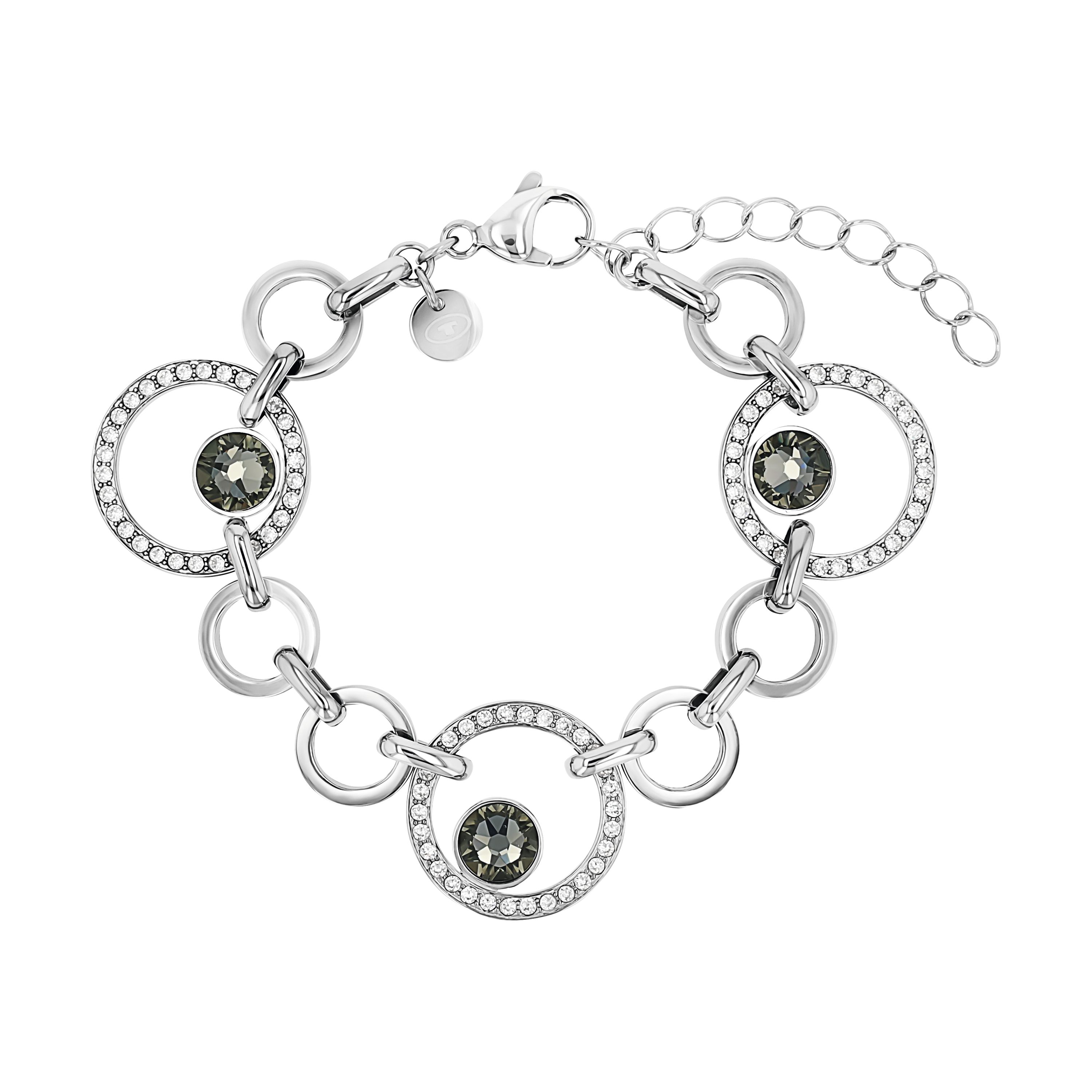Tom Tailor Damen Armband 2101393 Edelstahl mit Kristallglas-Steinen