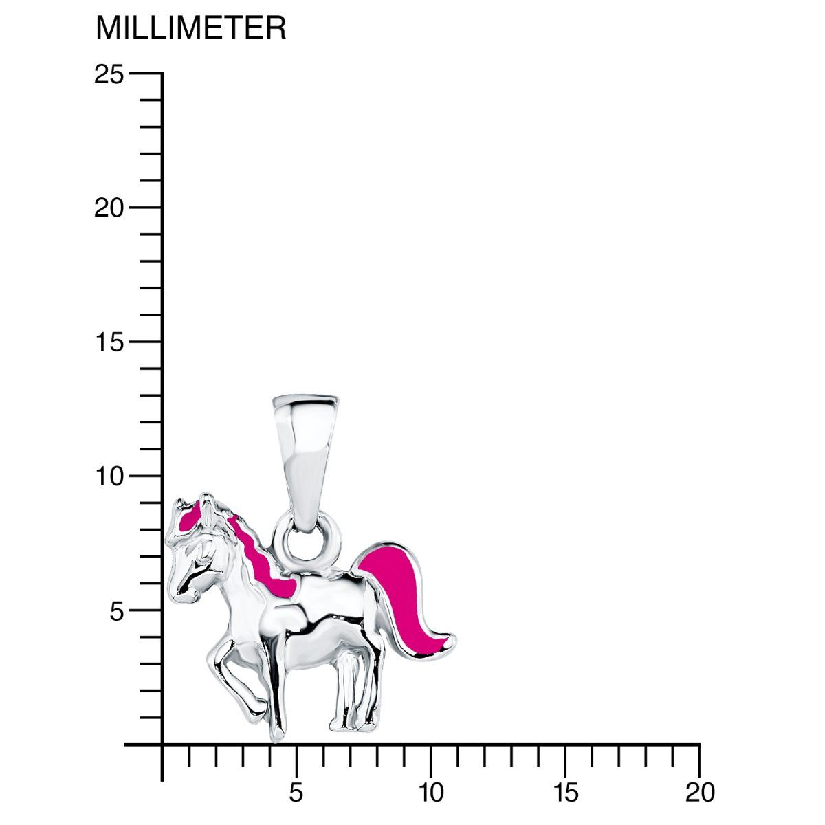 Lillifee Mädchen Halskette 2018177 Pferd Silber