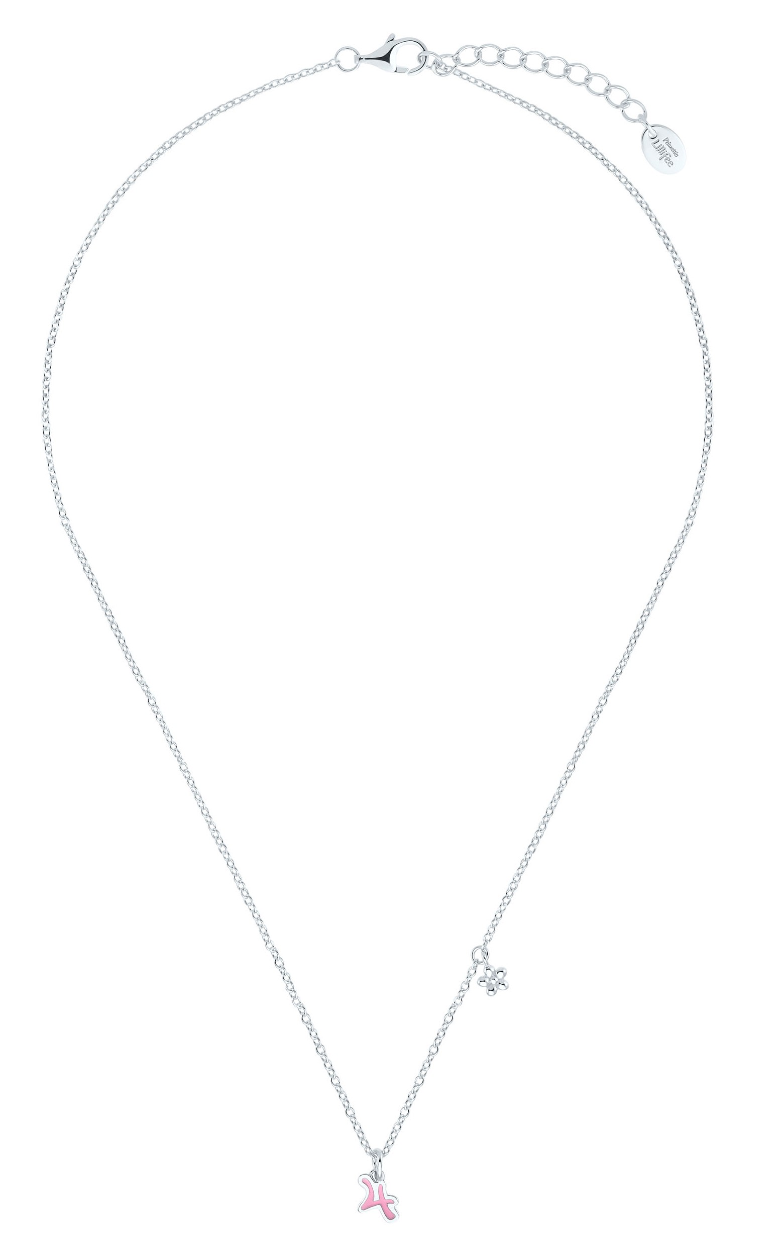Lillifee Halskette 2035977 Silber 925/- mit Anhänger Blume und Zahl 4
