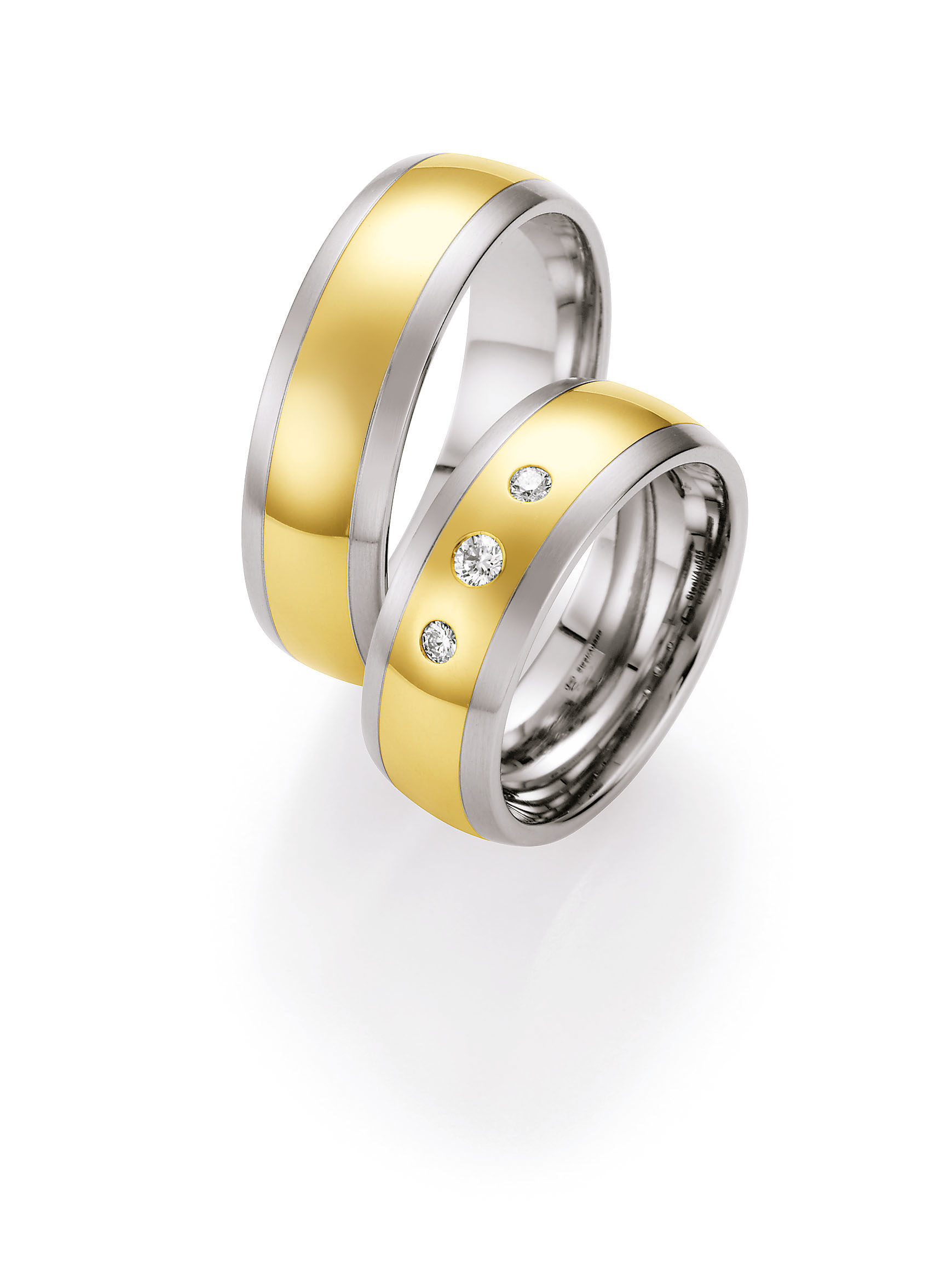Eheringe Trauringe White Style Gold and Steel Selection 585 Brilliant 88-05000 / 88-05000