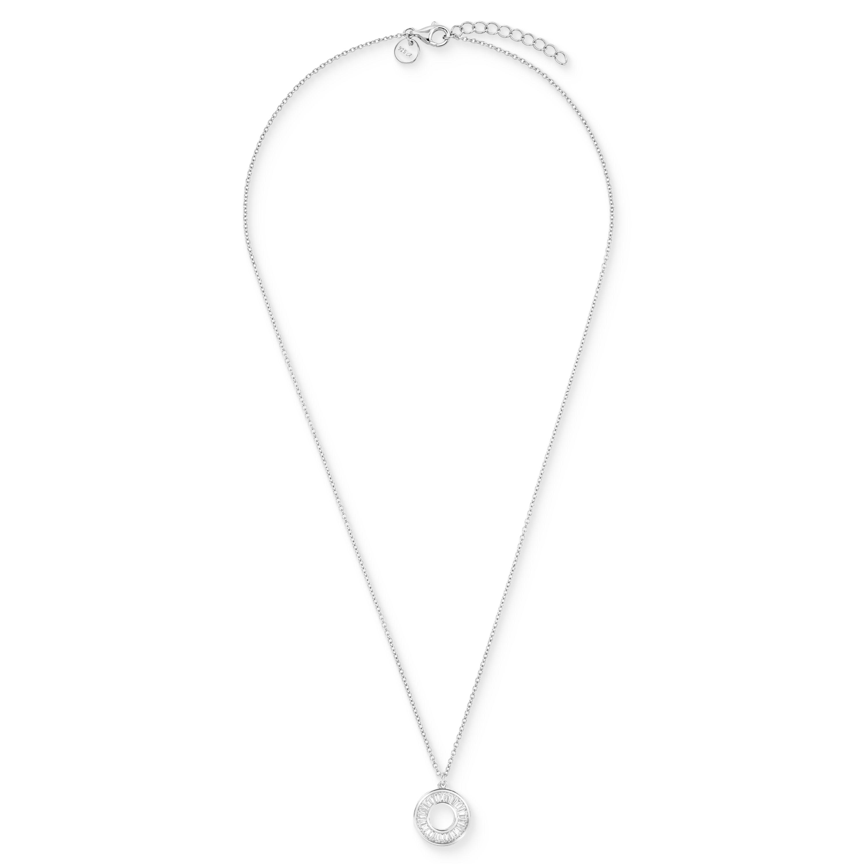 Tom Tailor Damen Halskette 2101806 mit Anhänger Silber 925 synth. Zirkonia 