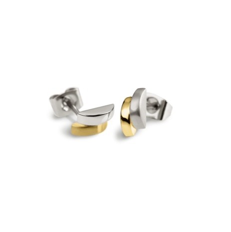 Boccia Damen Ohrstecker 0552-03 Titan bicolor goldplattiert