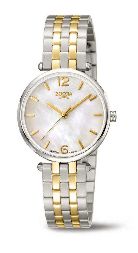 Boccia Damen Armbanduhr 3339-04 Titan bicolor