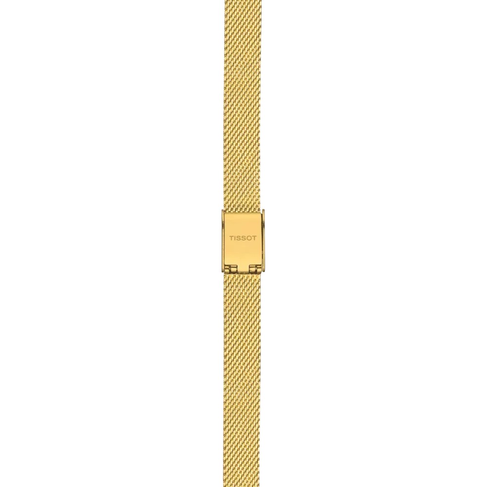 Tissot Damen Armbanduhr T058.109.33.031.00 Lovely Square 20x20mm Edelstahl Goldfarbig PVD