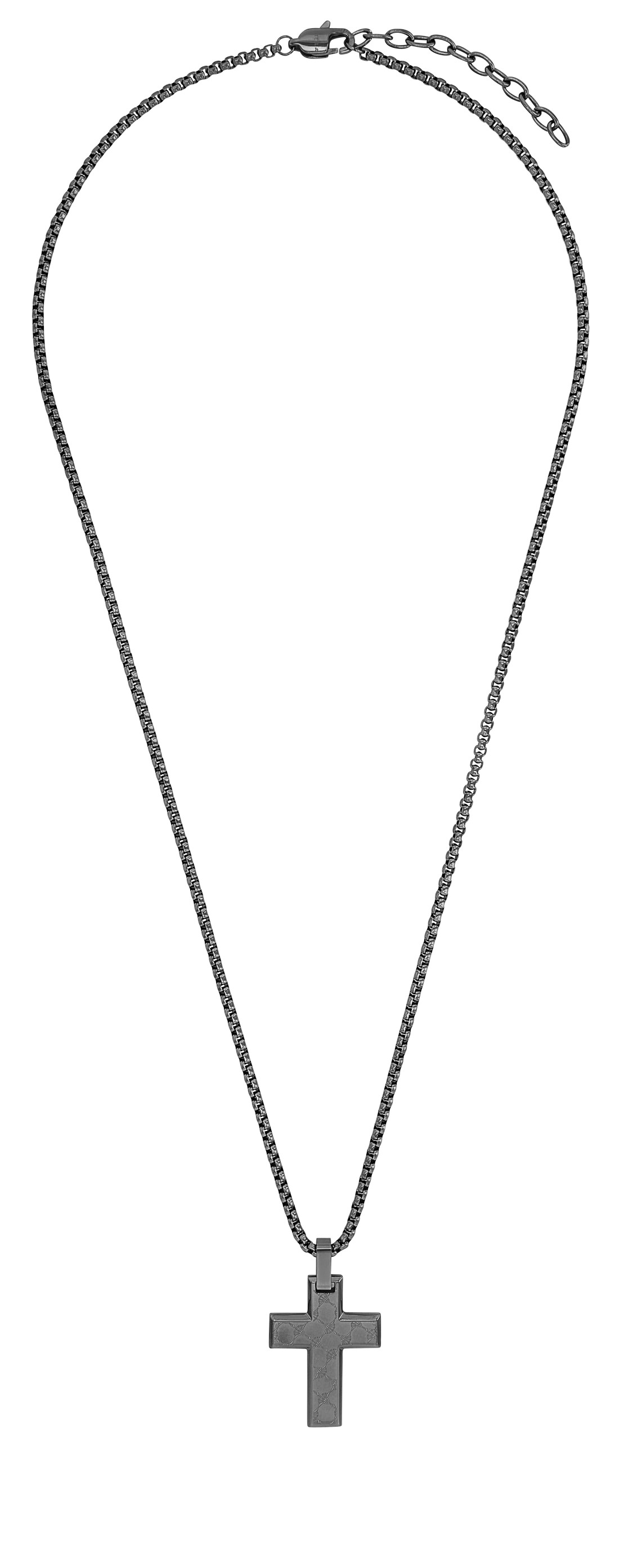 Joop! Herren Halskette 2038992 Anhänger Kreuz Edelstahl schwarz IP