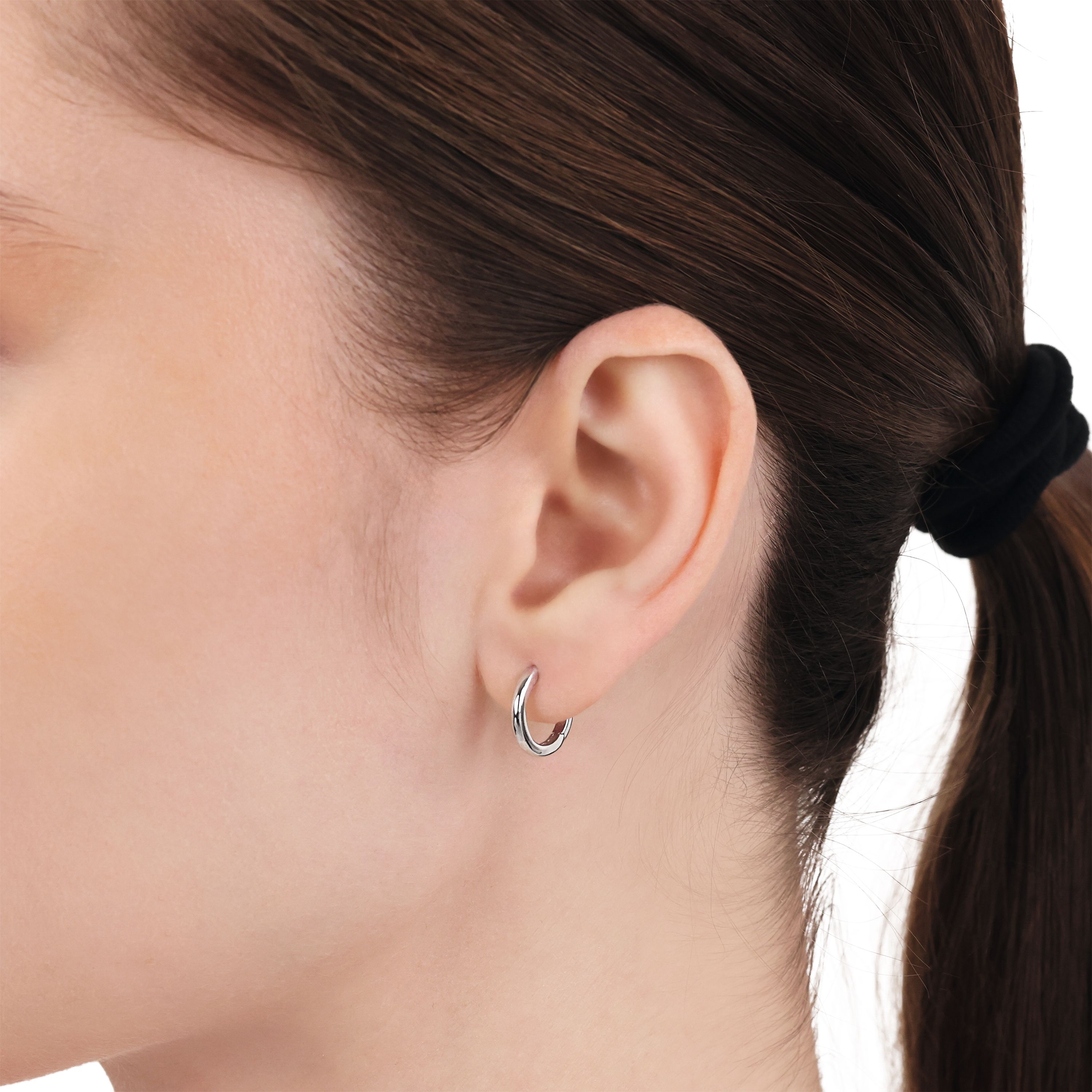 Tom Tailor Damen Creolen 2101259 Silber 925 mit Herz-Einhänger synth. Zirkonia