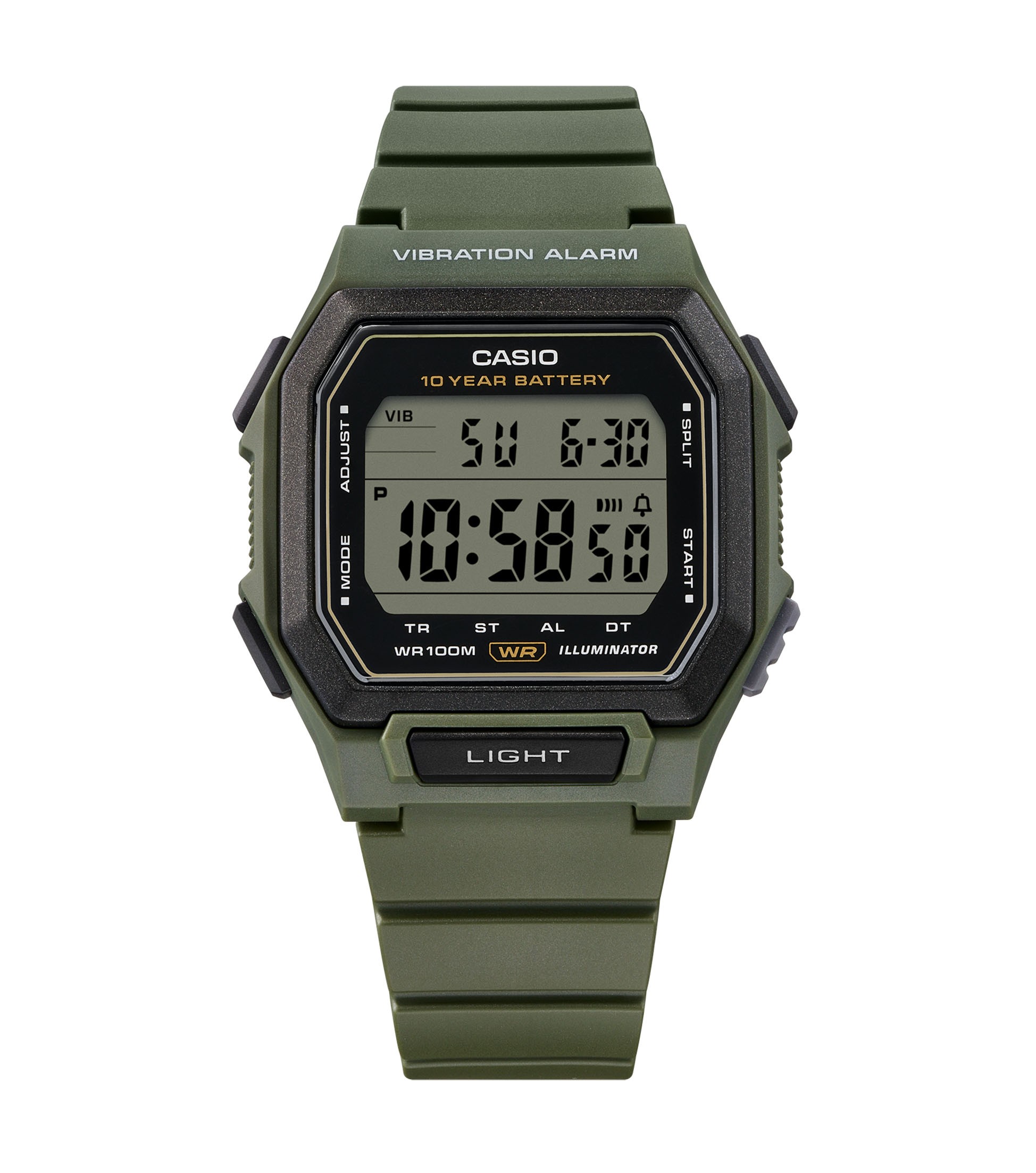 Casio Herren Armbanduhr W-738H-3AVEF digital grün