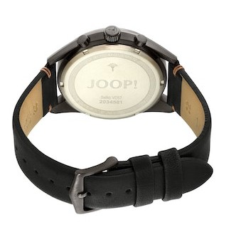 JOOP! Herren Armbanduhr Chronograph 2034581 Edelstahl schwarz IP Lederband